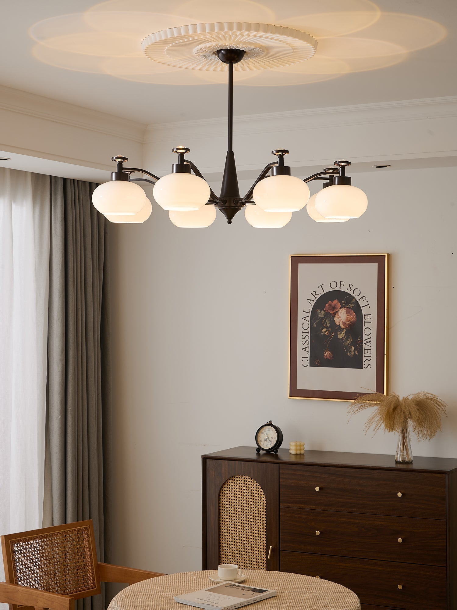 Althaen Eleganter Vintage-Glas-Kronleuchter-Letslighting
