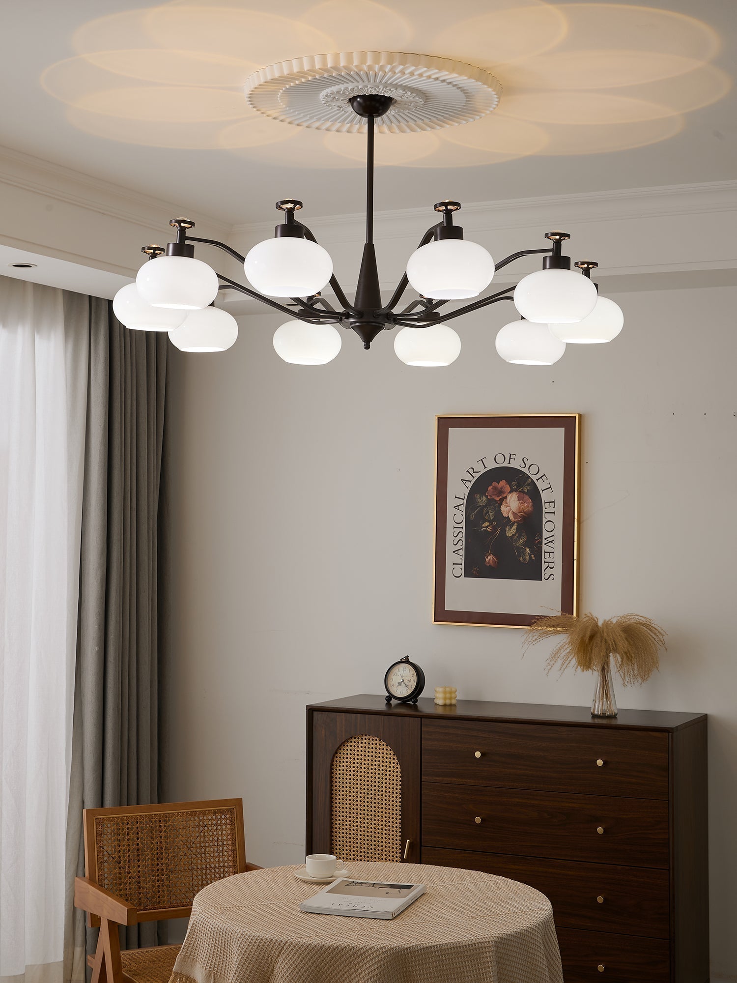 Althaen Eleganter Vintage-Glas-Kronleuchter-Letslighting