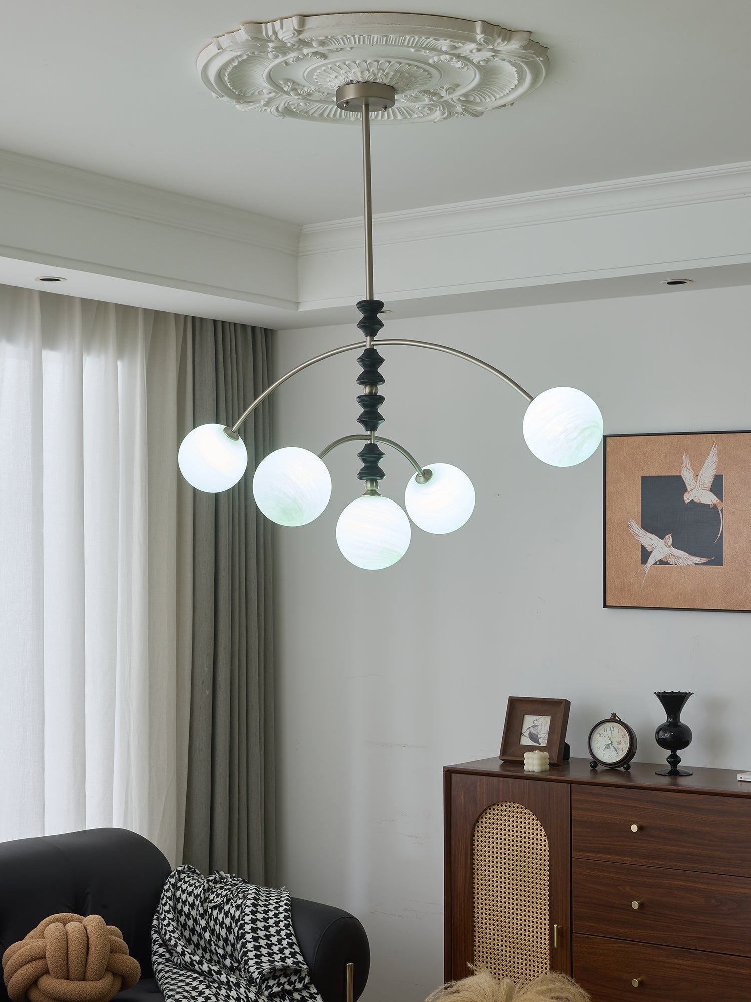 Cucarara Traditioneller Nordischer Bogen-Holzleuchter-Letslighting