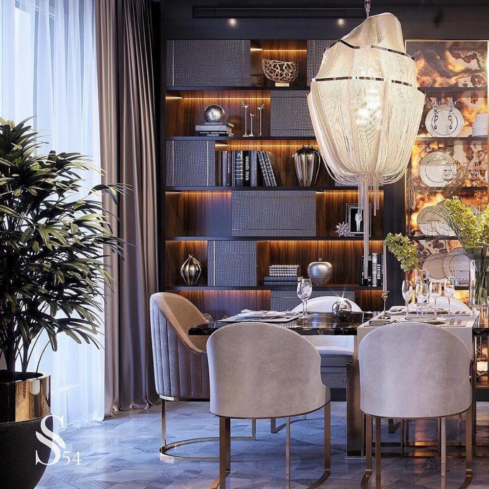 Lustra Kronleuchter Aluminium Ketten Schimmernd Nickel-Letslighting
