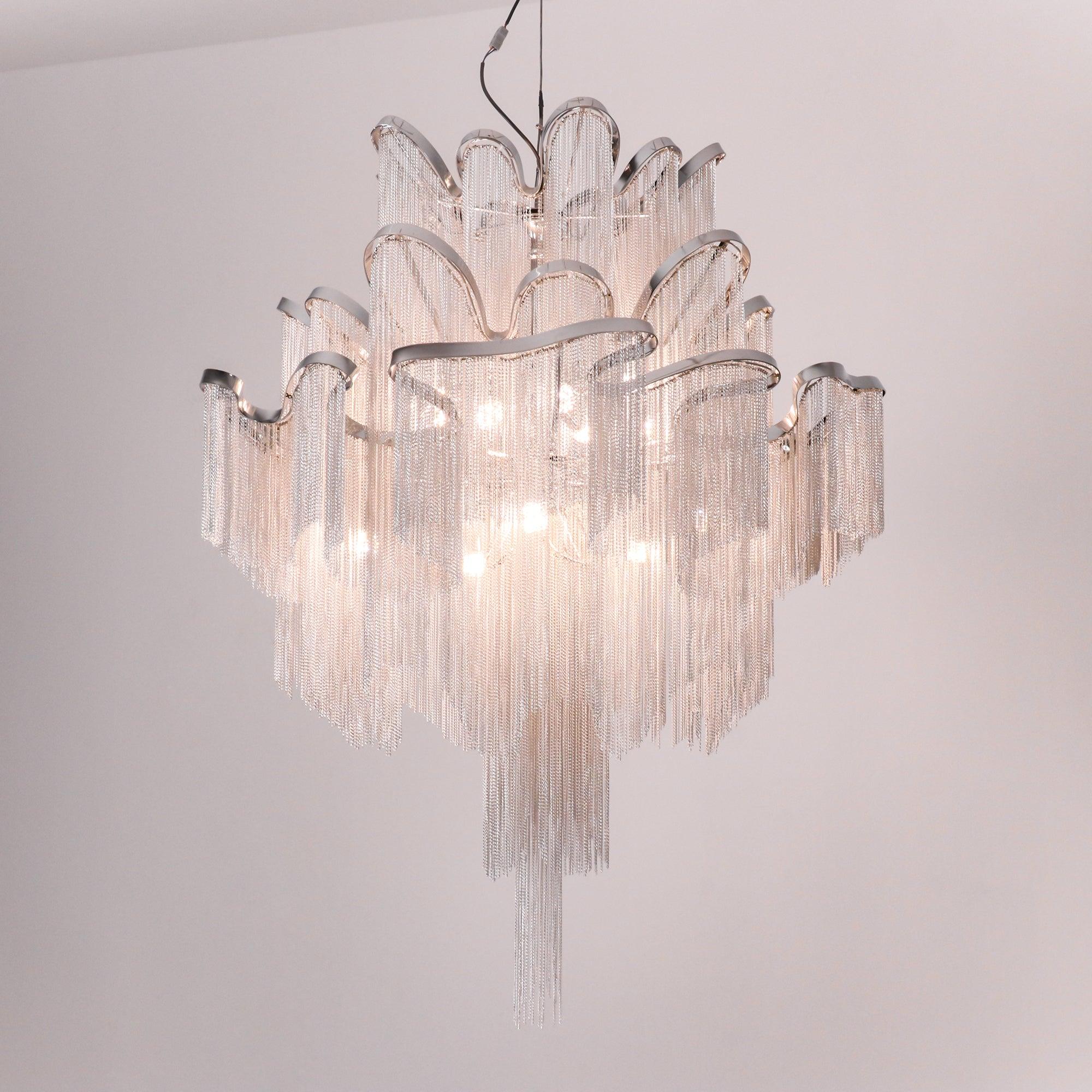Lustra Pendant Lamp Stream Chain Nickel-Letslighting