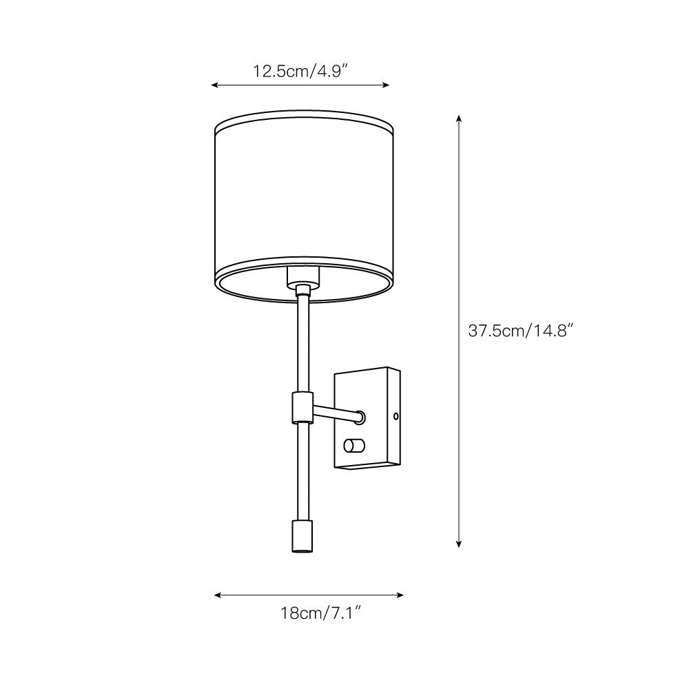 Eirikuvyo Stoff Modern Minimalistisch Wandleuchte-Letslighting