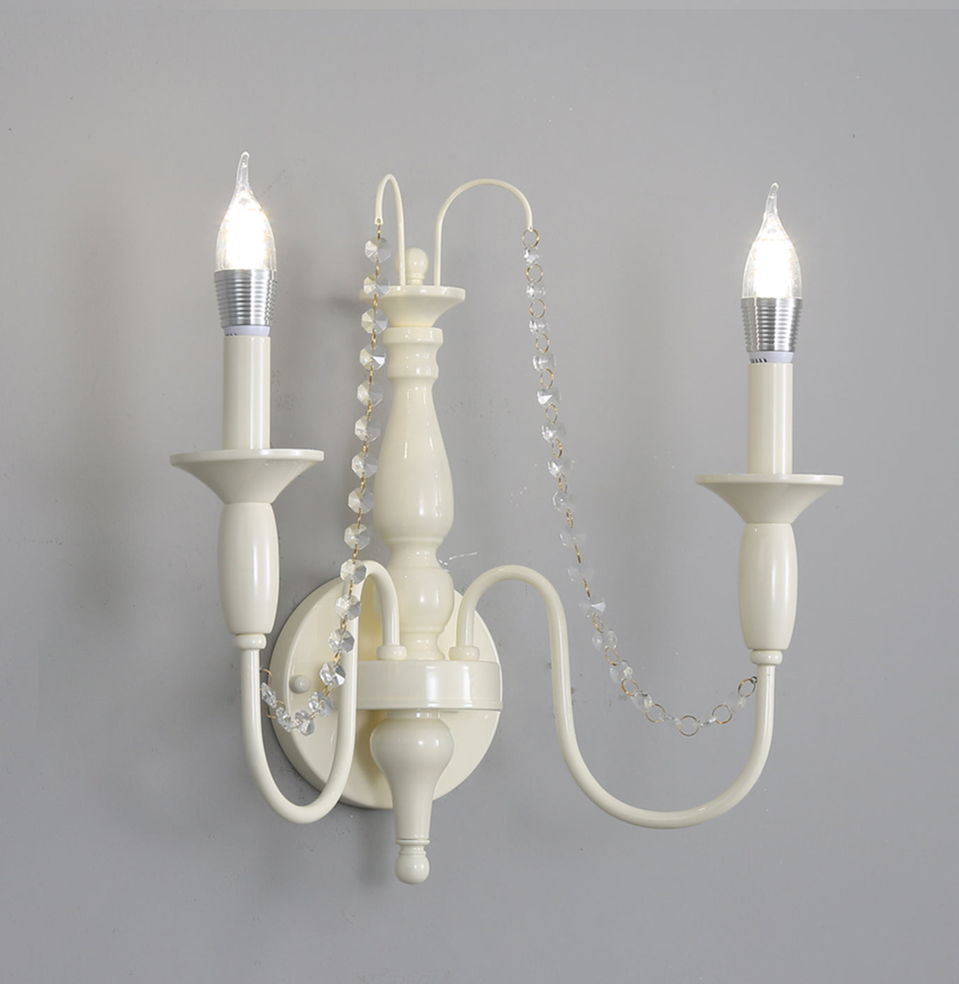 Jarnbruvys Traditionelle Kerzen-Kristall-Wandleuchte-Letslighting