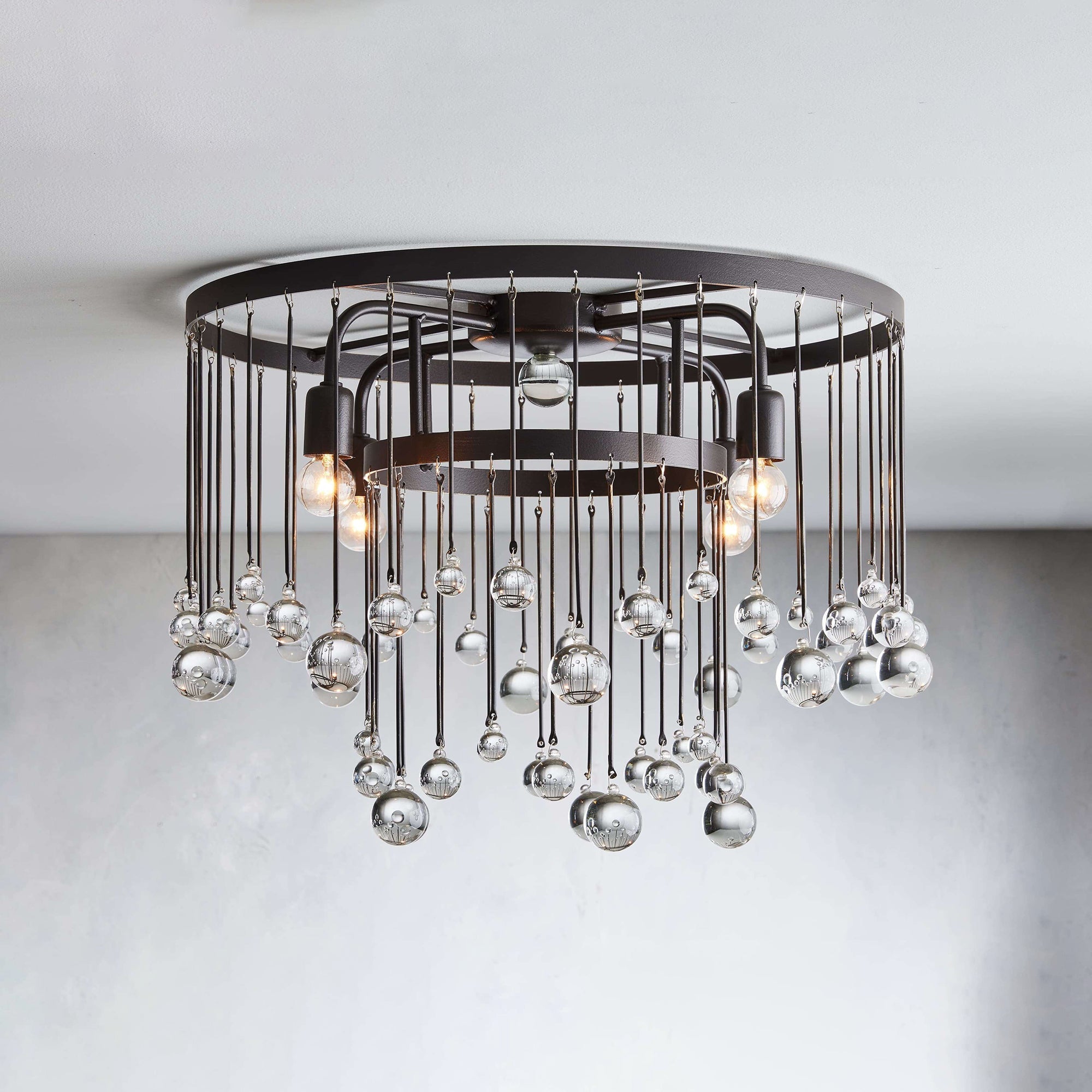 Fljotuvyo Luxuriöse Deckenleuchte aus Messing und Kristall-Letslighting