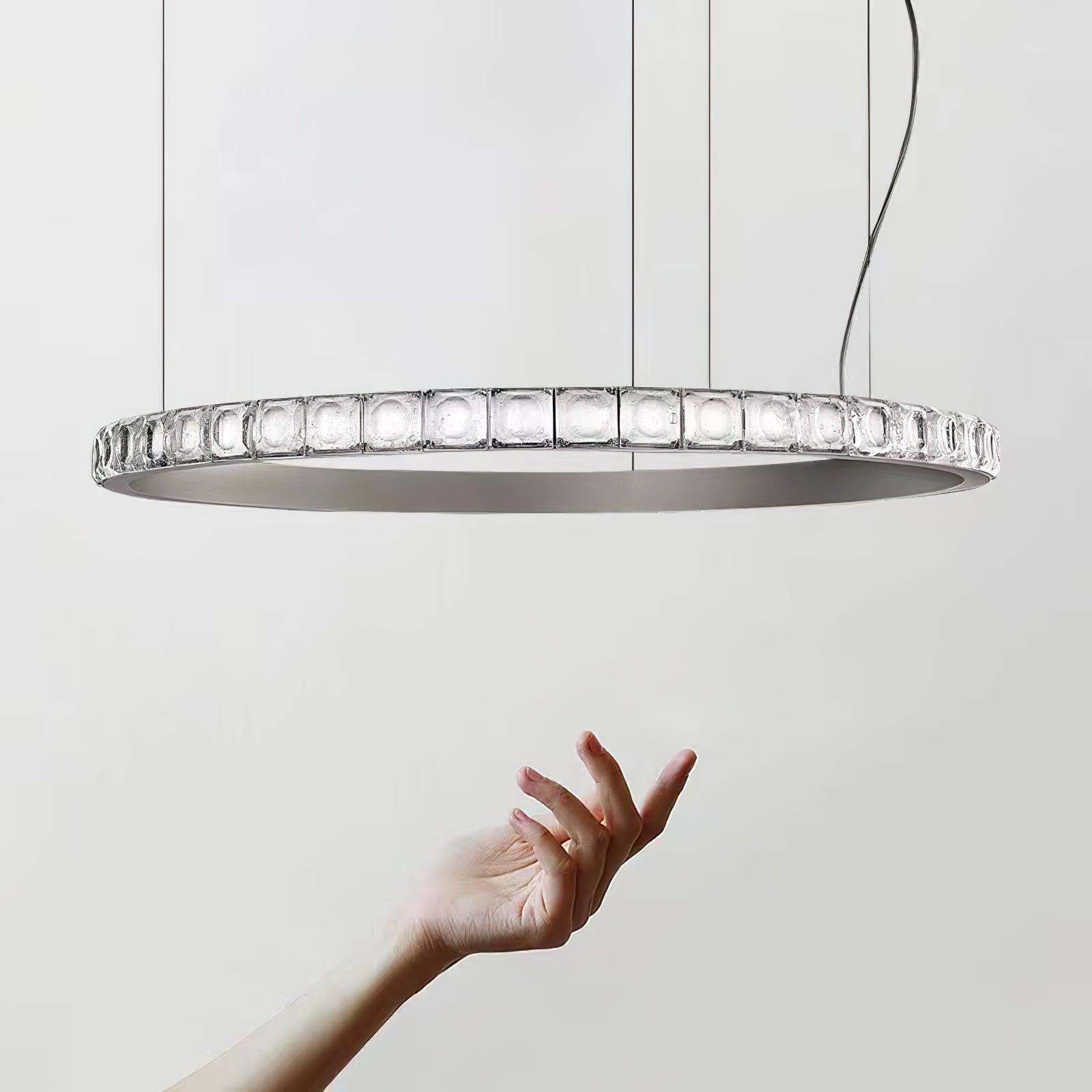 Avzorion Moderner minimalistischer Ring-Glas-Kronleuchter-Letslighting