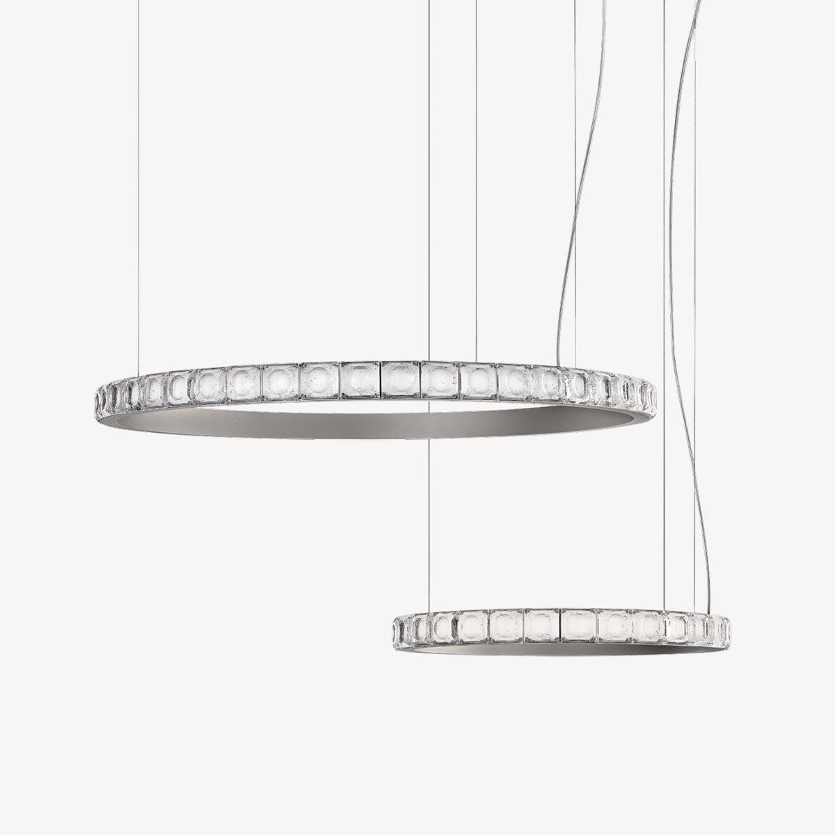Avzorion Moderner minimalistischer Ring-Glas-Kronleuchter-Letslighting