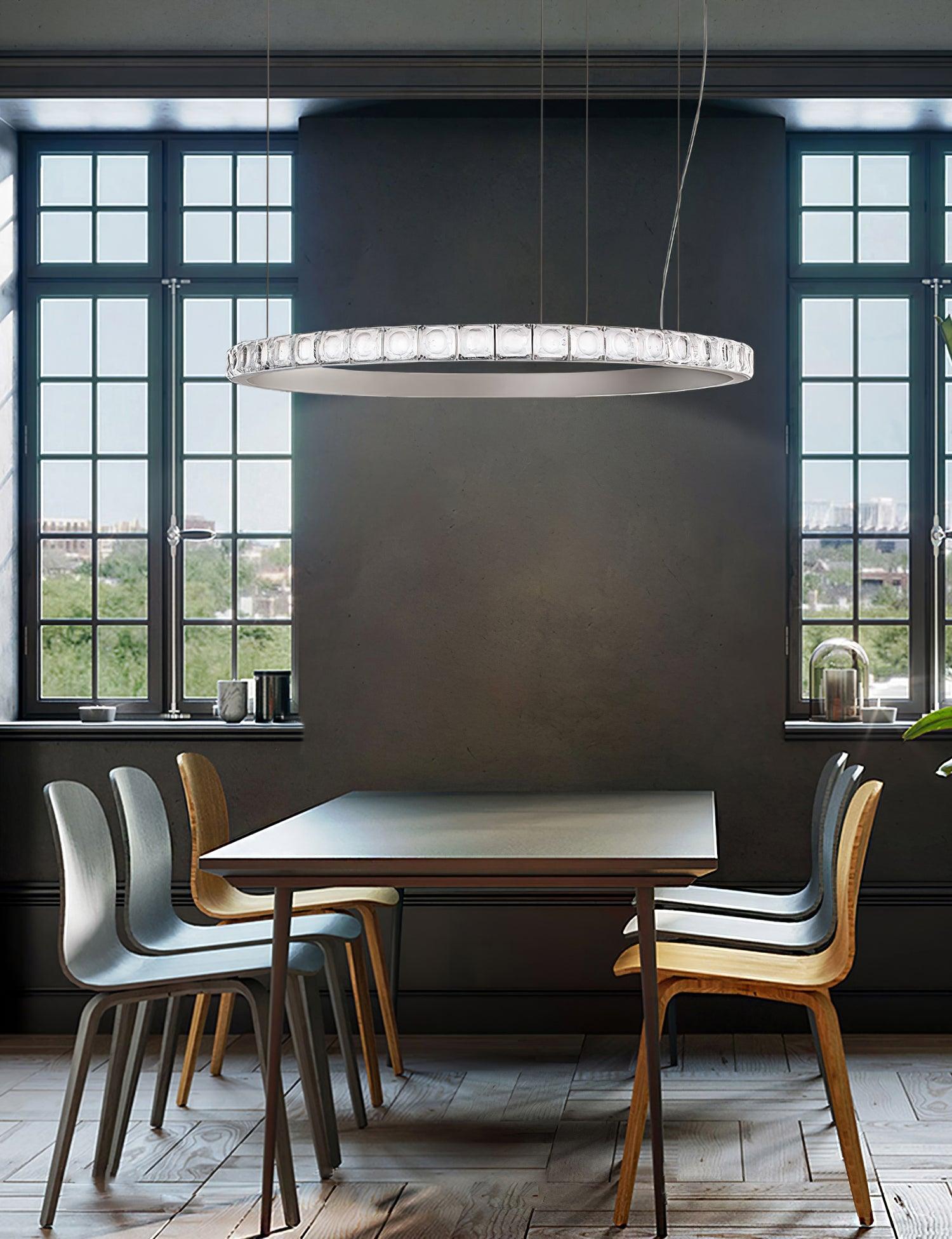 Avzorion Moderner minimalistischer Ring-Glas-Kronleuchter-Letslighting