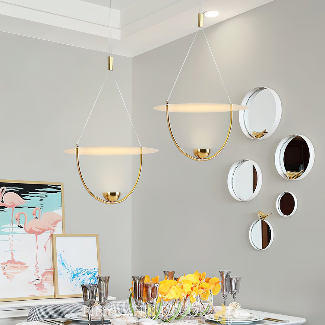Vecaros Moderne Minimalistische Scheiben-Pendelleuchte-Letslighting