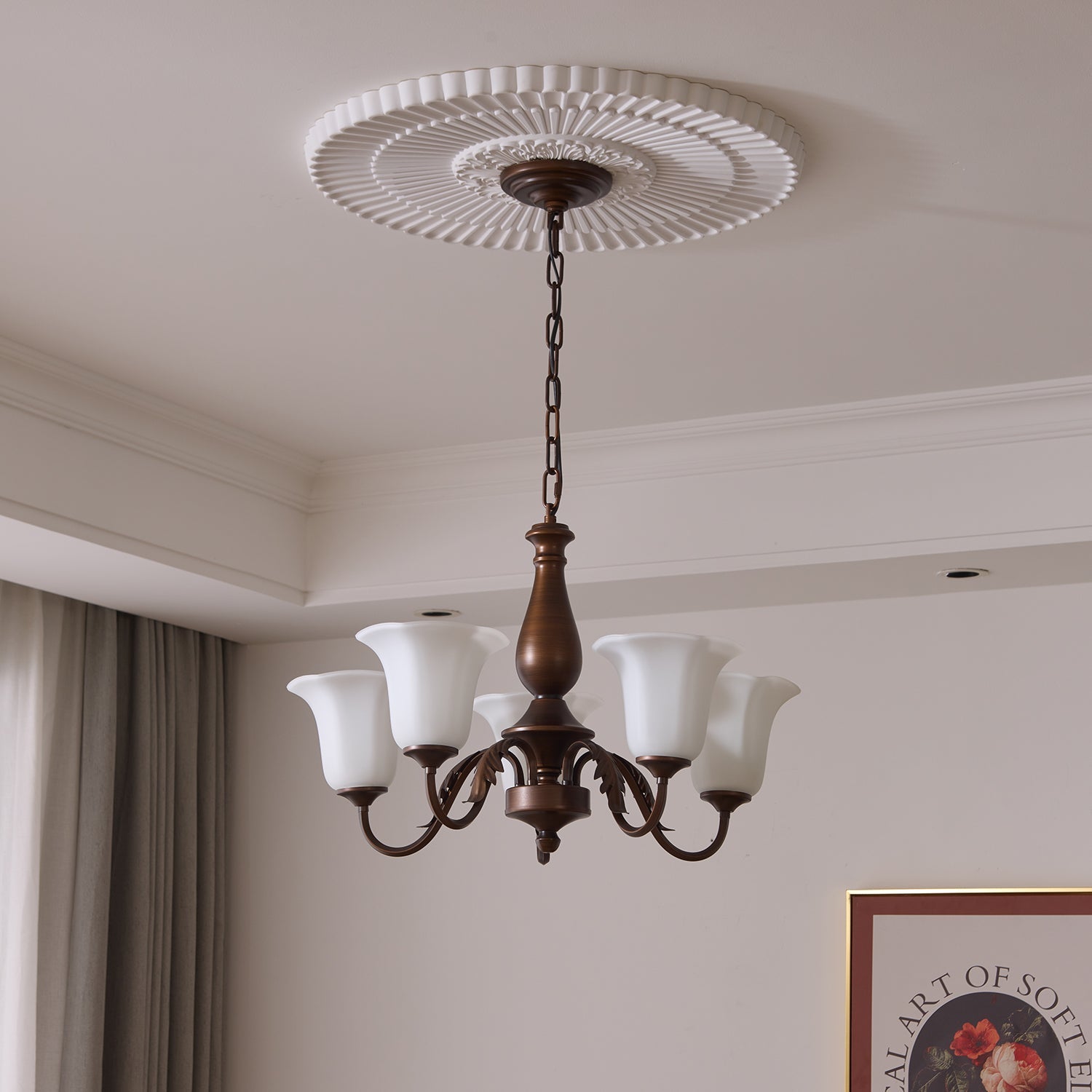 Uveleth Traditioneller Eleganter Glaskronleuchter-Letslighting