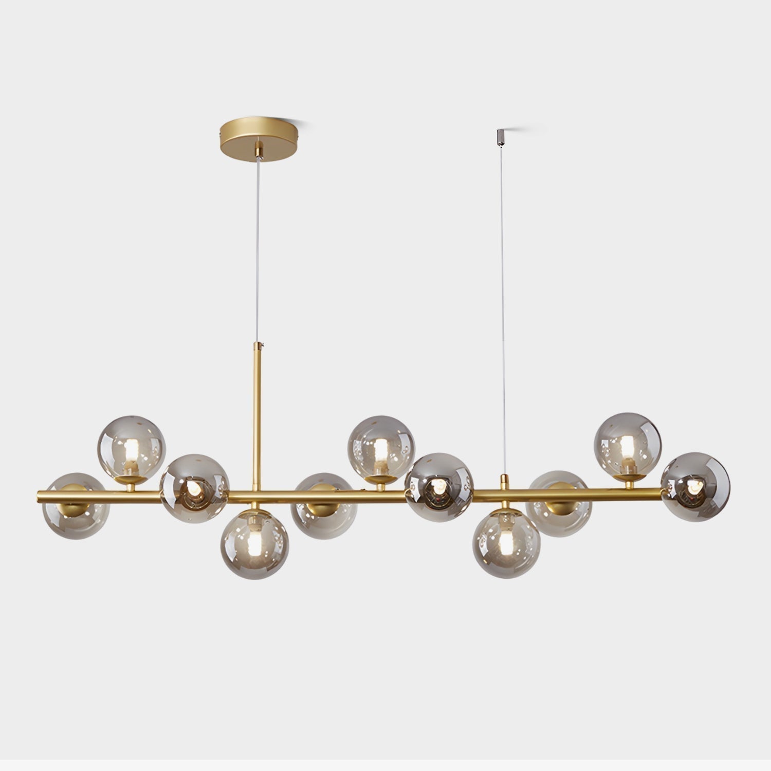 Lustra Kronleuchter Glas Kugel Gold 12-Licht-Letslighting
