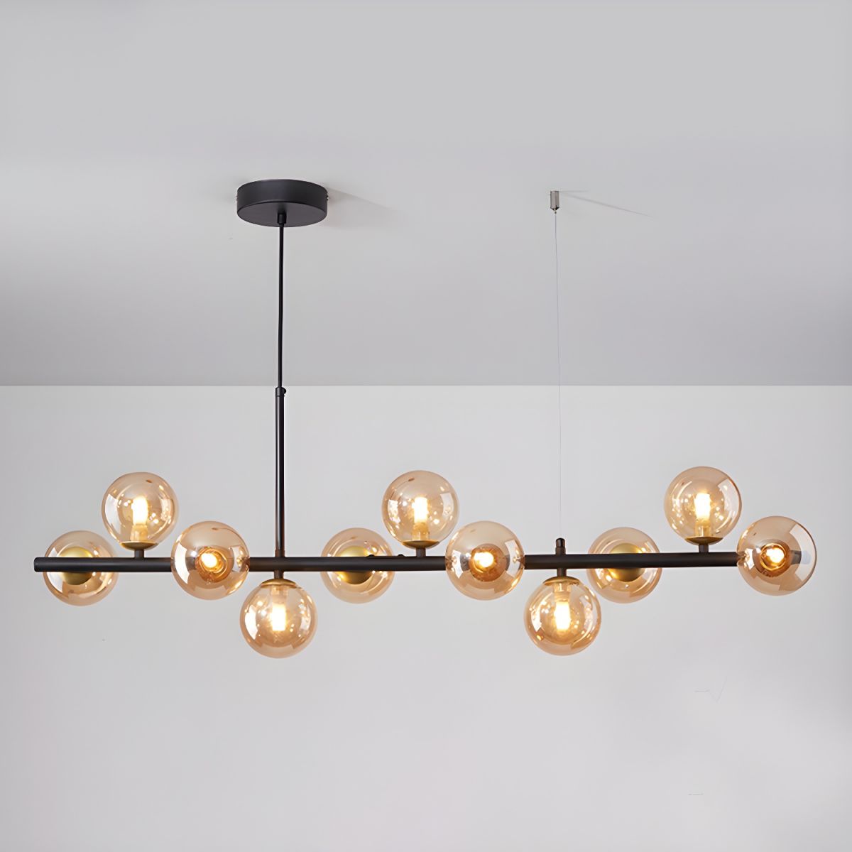 Lustra Kronleuchter Glas Kugel Gold 12-Licht-Letslighting