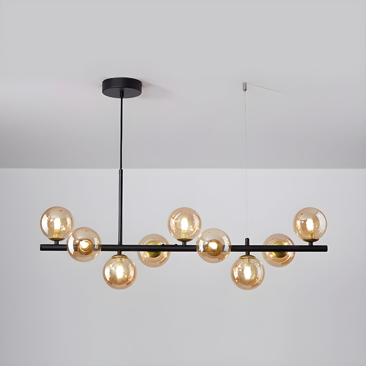 Lustra Kronleuchter Glas Kugel Gold 12-Licht-Letslighting