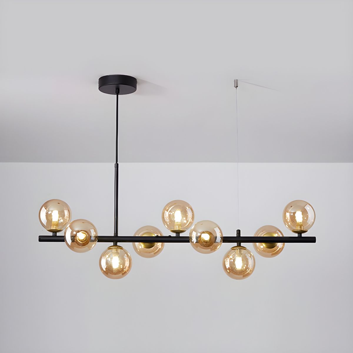 Lustra Kronleuchter Glas Kugel Gold 12-Licht-Letslighting