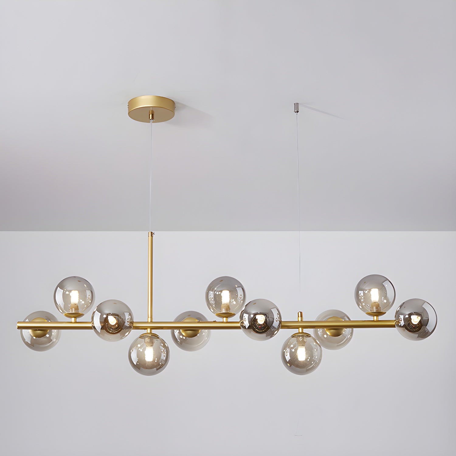 Lustra Kronleuchter Glas Kugel Gold 12-Licht-Letslighting