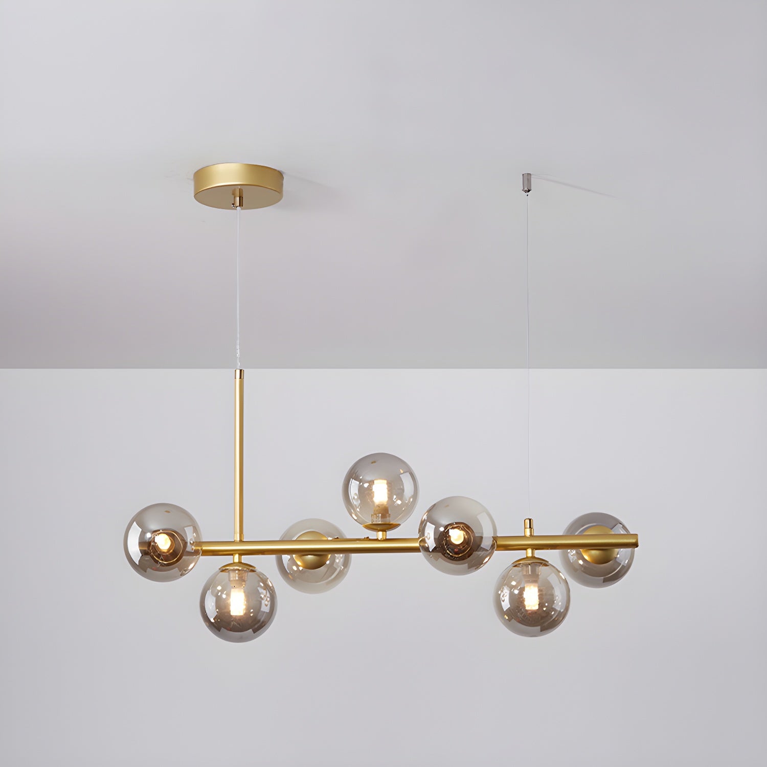 Lustra Kronleuchter Glas Kugel Gold 12-Licht-Letslighting