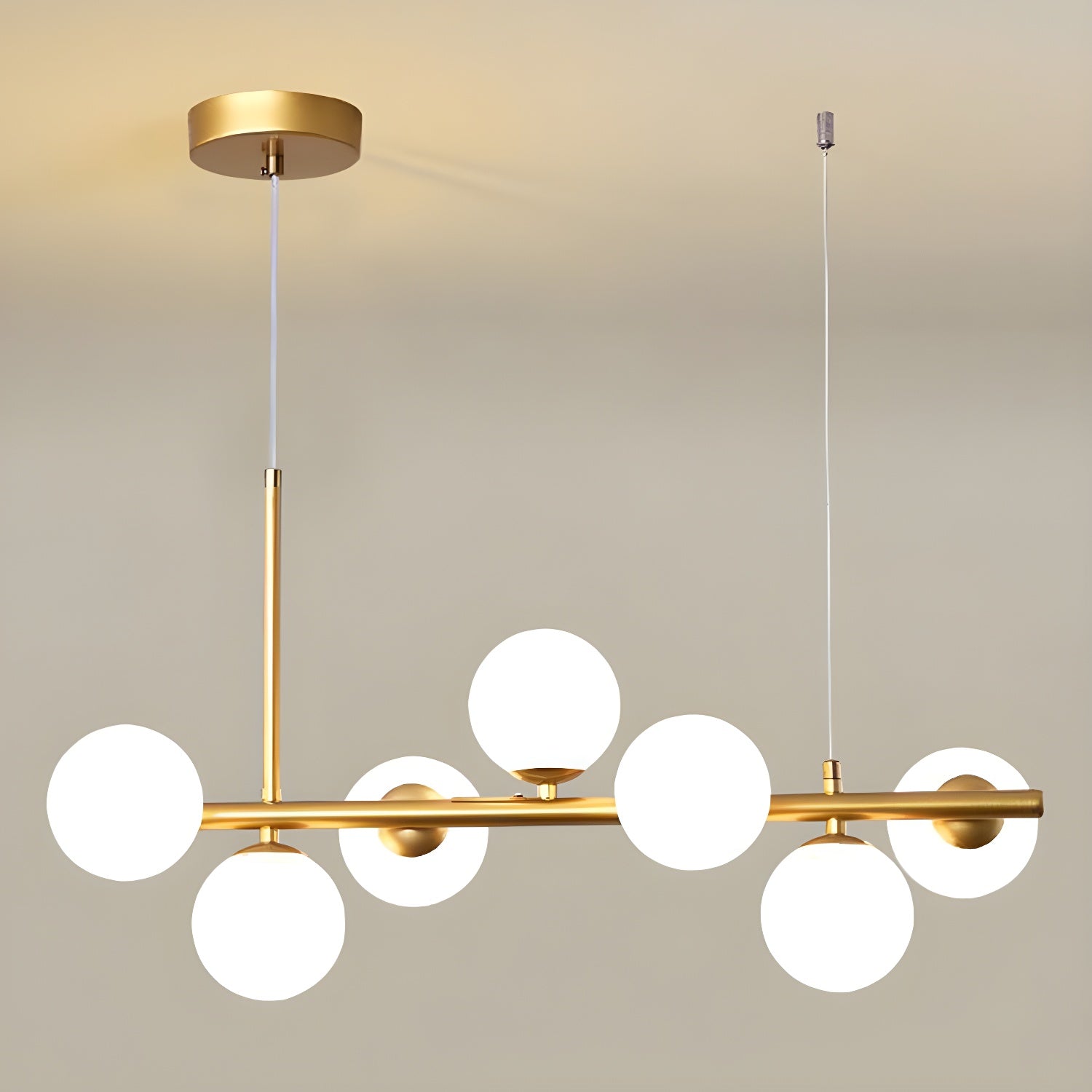 Lustra Kronleuchter Glas Kugel Gold 12-Licht-Letslighting