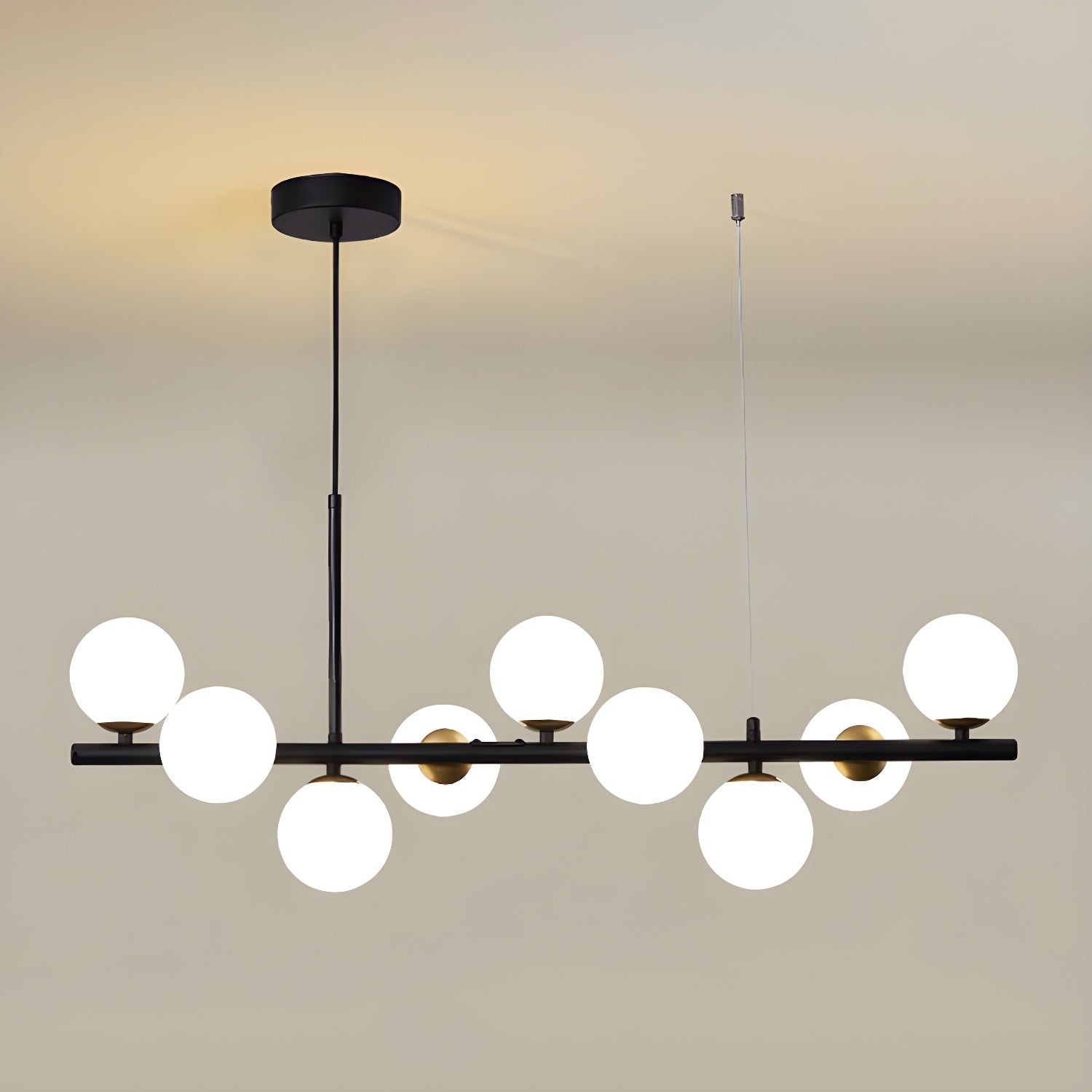 Lustra Kronleuchter Glas Kugel Gold 12-Licht-Letslighting