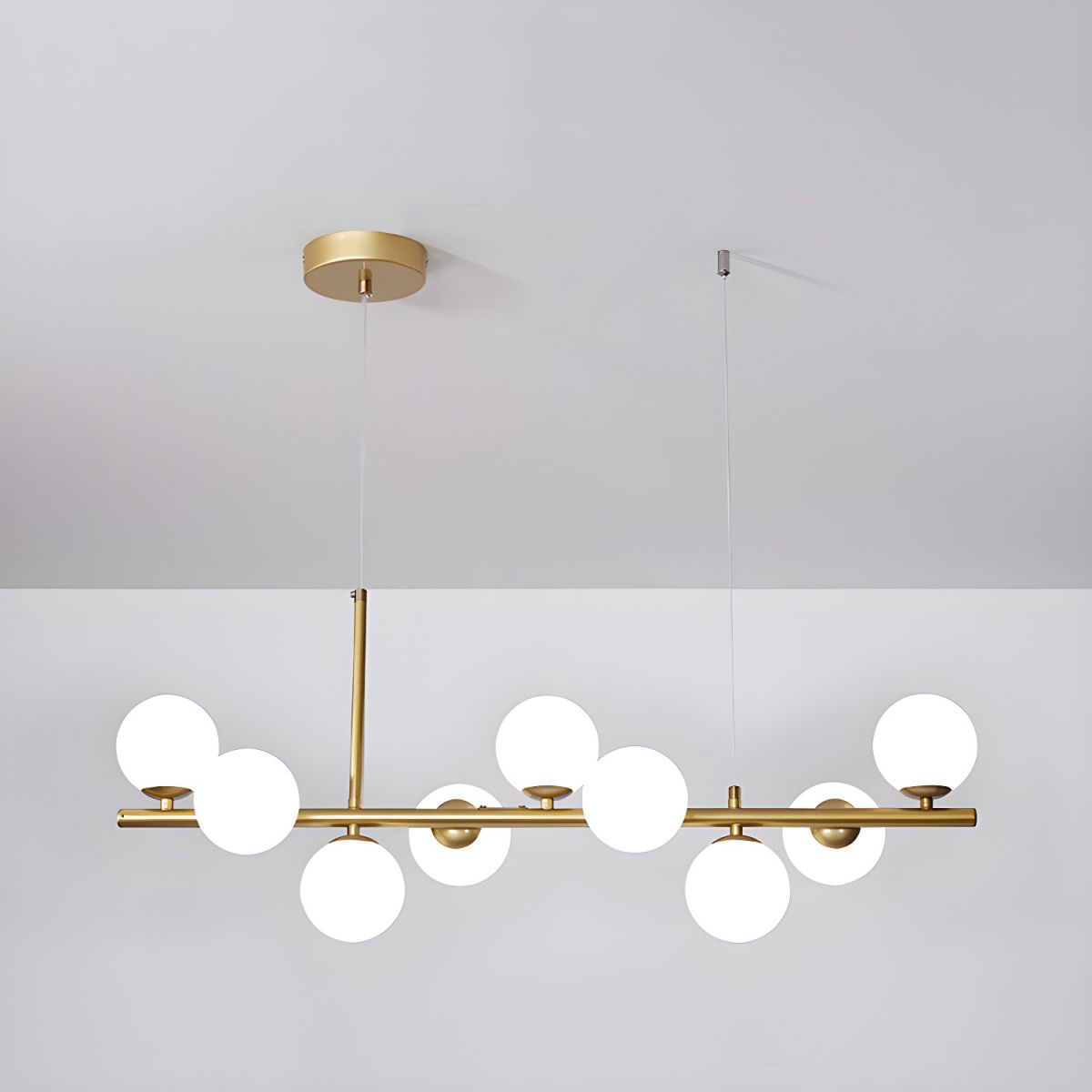 Lustra Kronleuchter Glas Kugel Gold 12-Licht-Letslighting