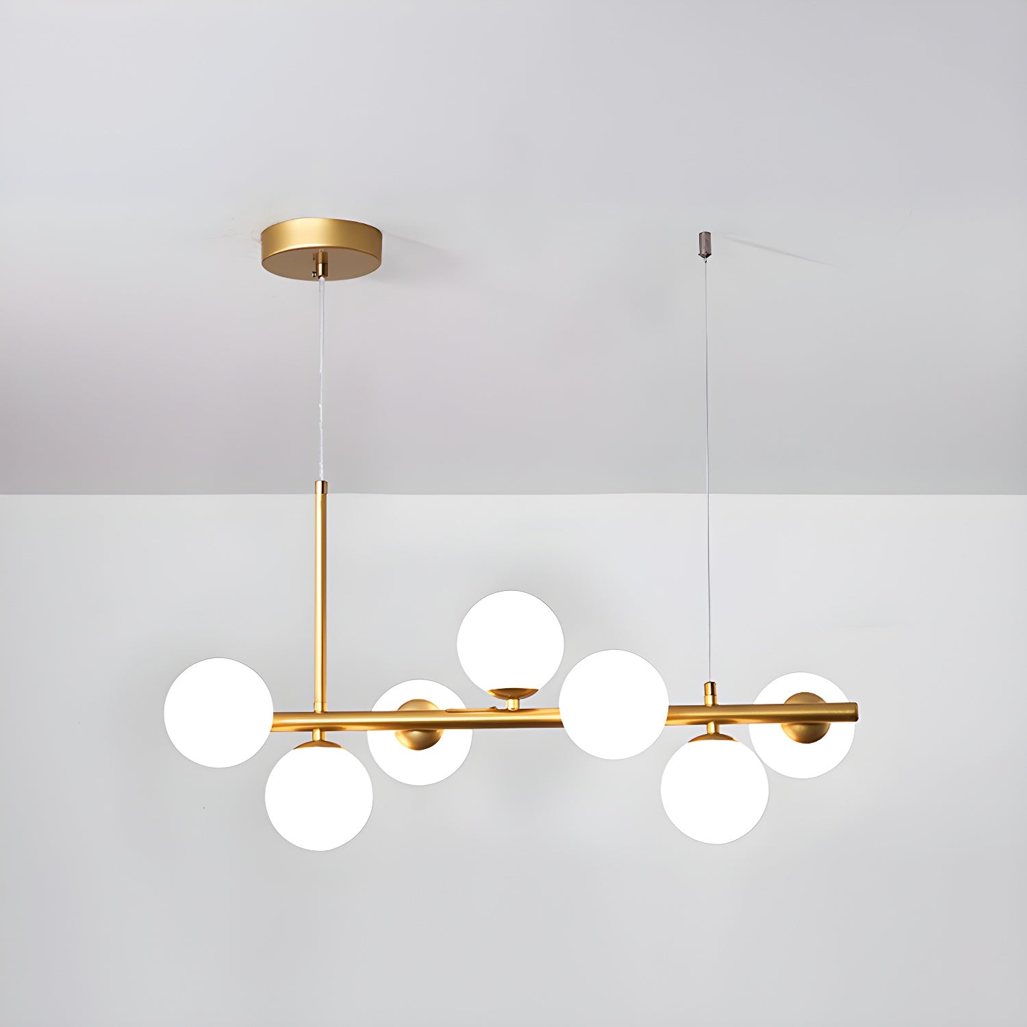 Lustra Kronleuchter Glas Kugel Gold 12-Licht-Letslighting