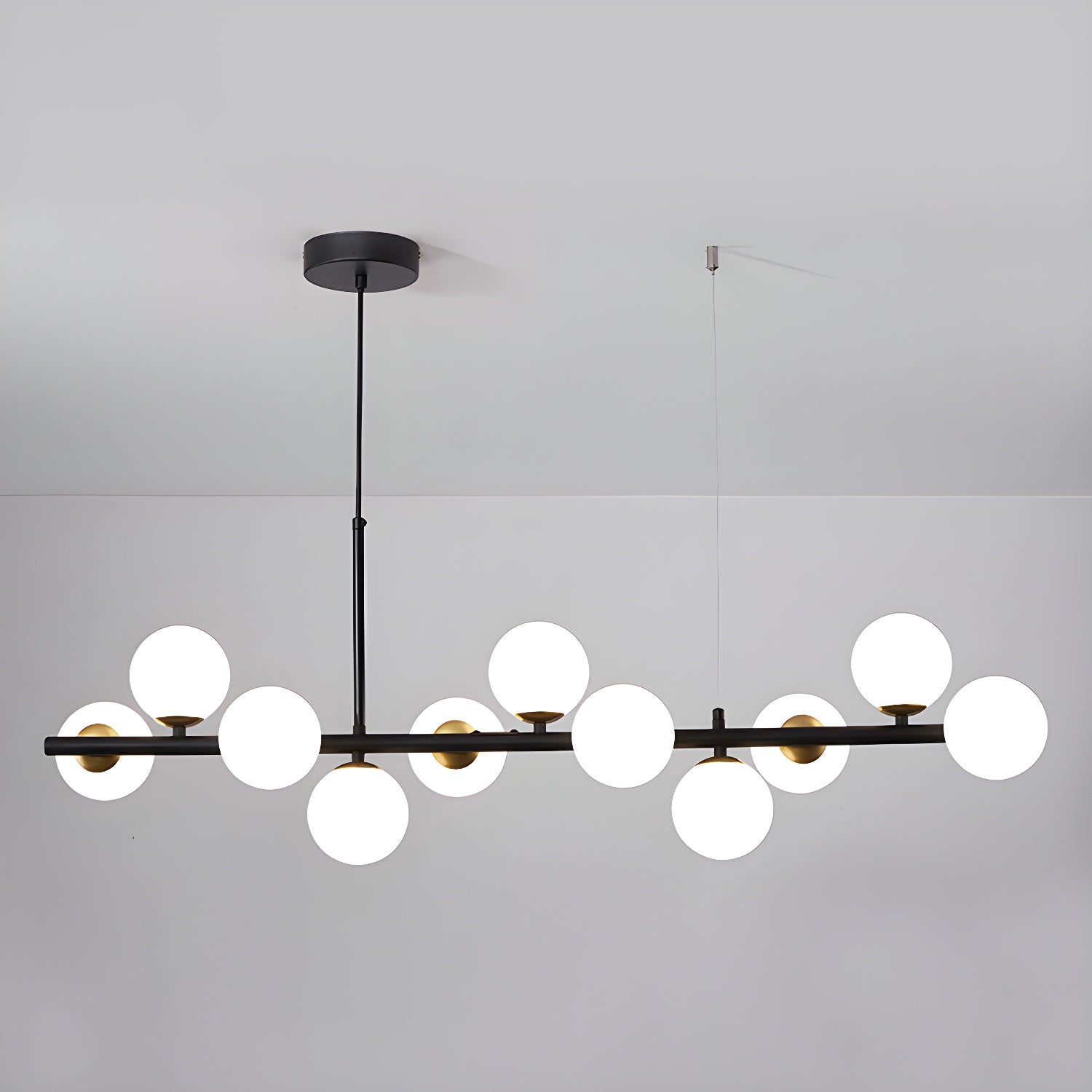 Lustra Kronleuchter Glas Kugel Gold 12-Licht-Letslighting