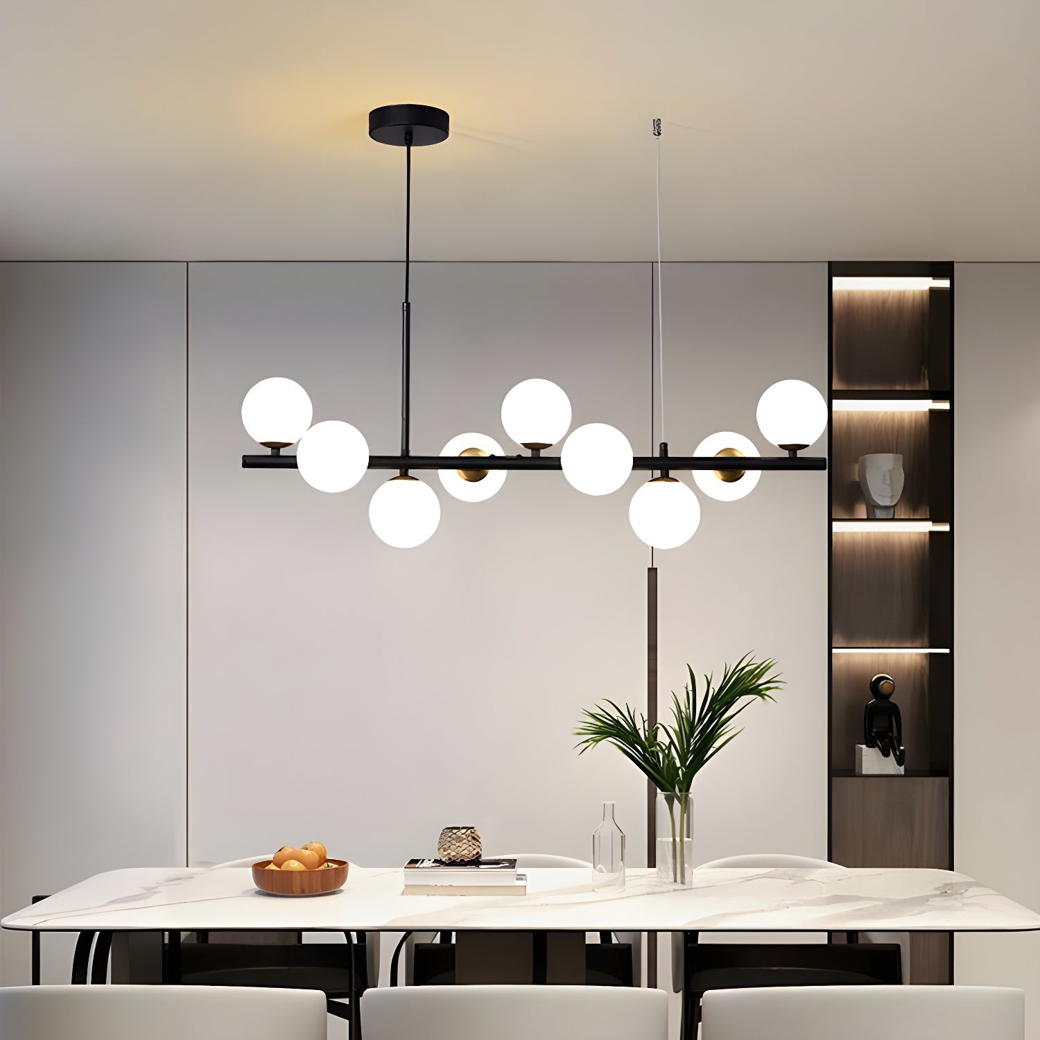 Lustra Kronleuchter Glas Kugel Gold 12-Licht-Letslighting