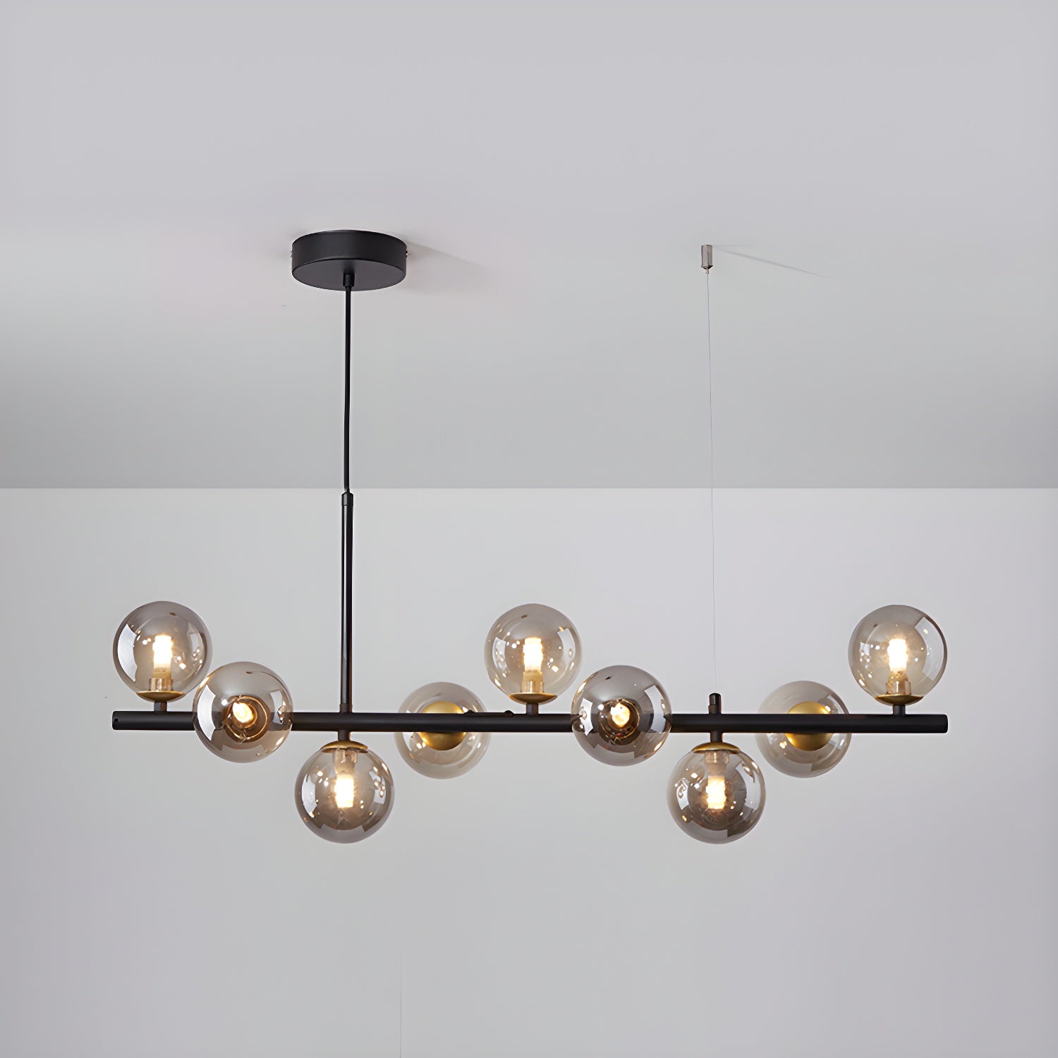 Lustra Kronleuchter Glas Kugel Gold 12-Licht-Letslighting