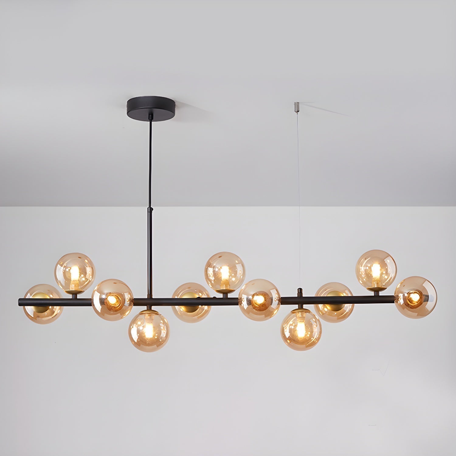 Lustra Kronleuchter Glas Kugel Gold 12-Licht-Letslighting
