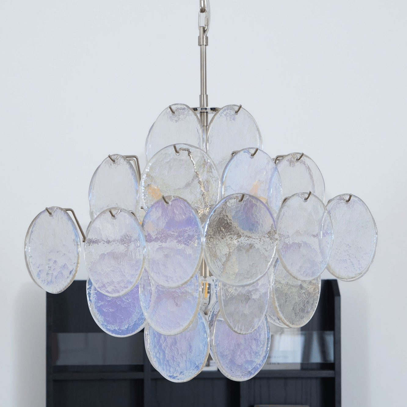 Aurora Chandelier Iridescent Murano Disc Layered - Neutralighting