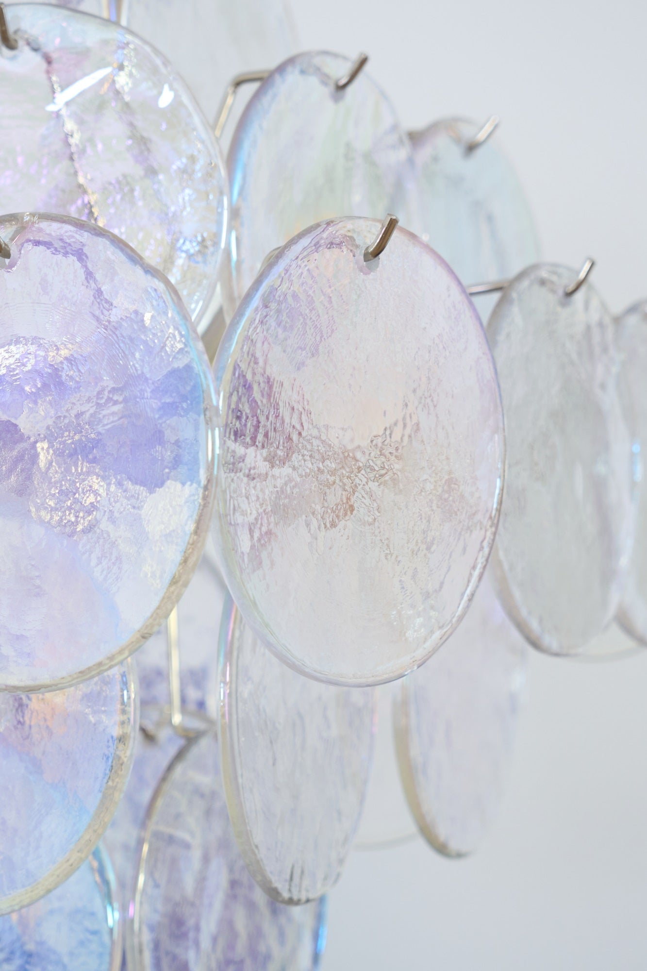 Aurora Chandelier Iridescent Murano Disc Layered - Neutralighting