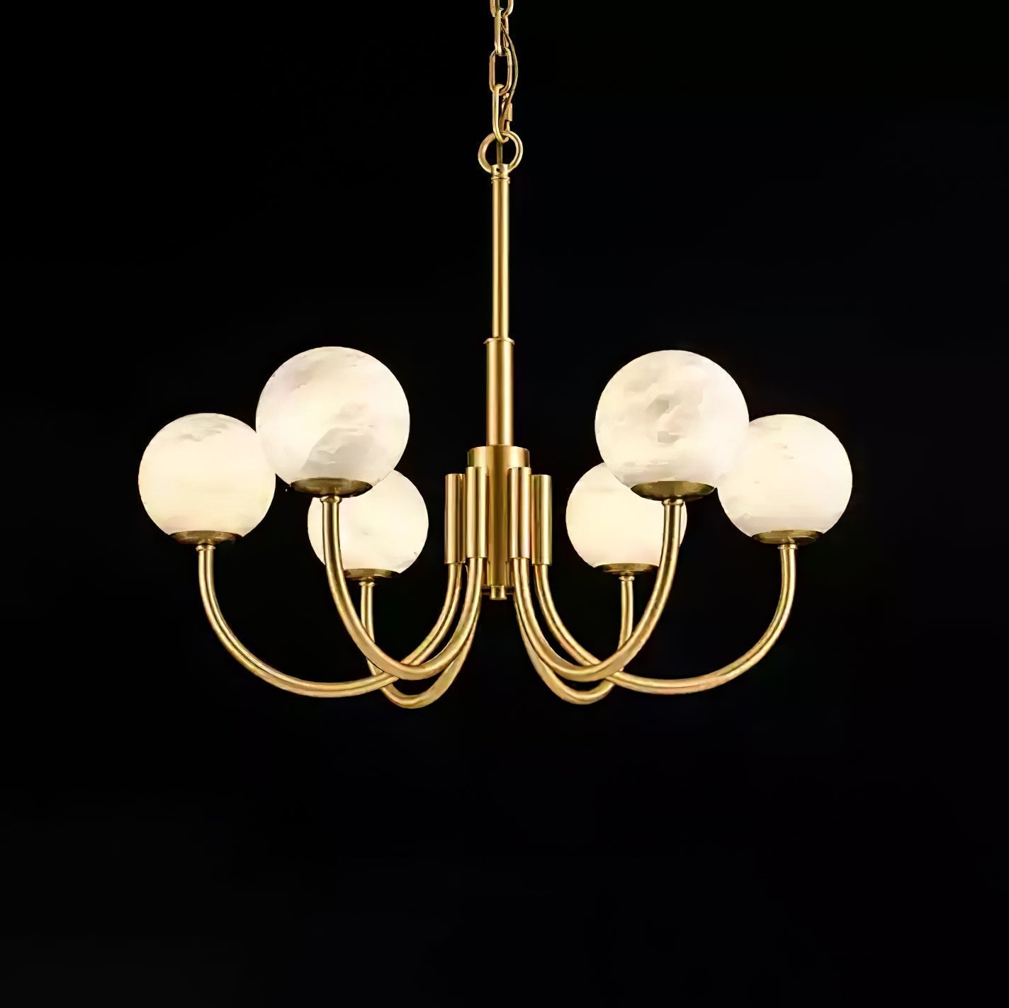 Alira Vintage Alabaster Chandelier Light - Letslighting