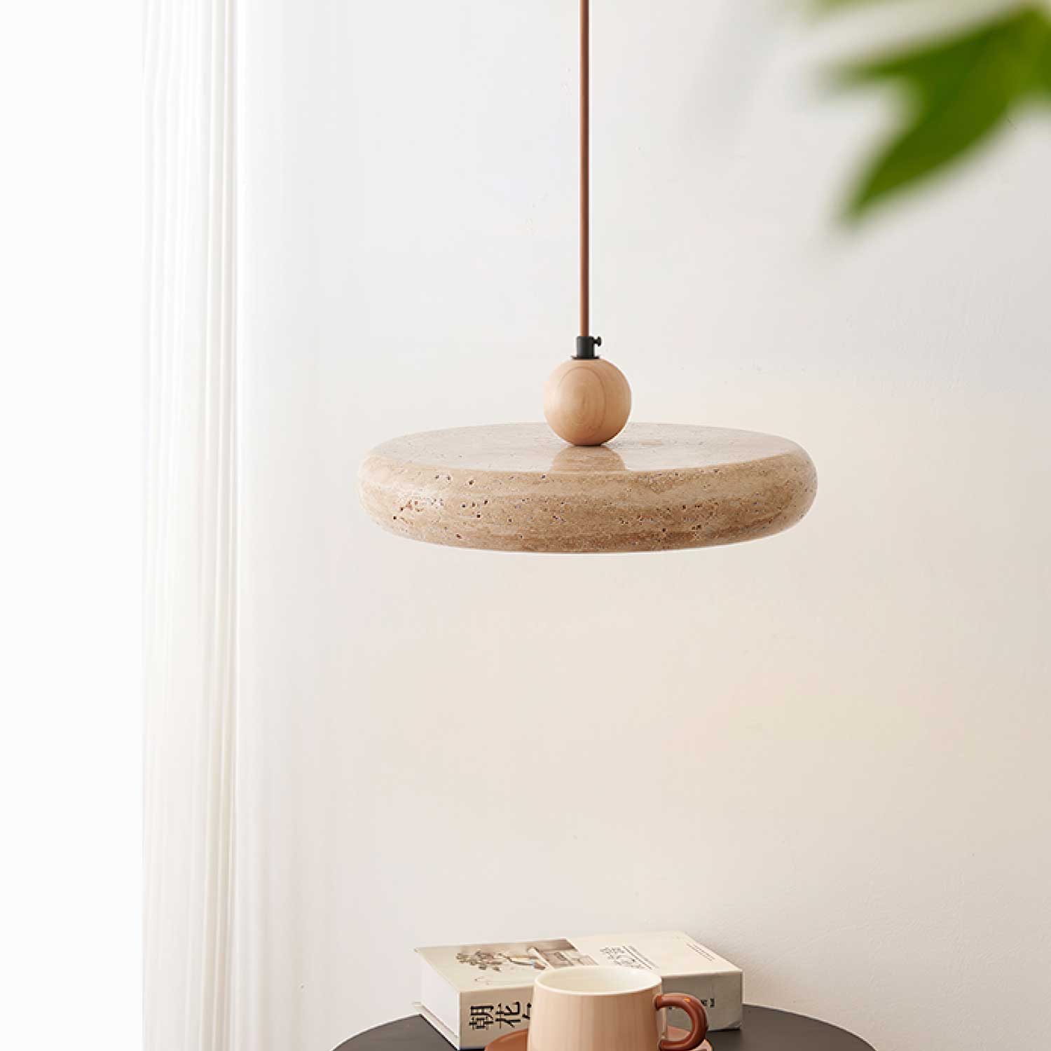 Zesolor Minimalist Travertine Pendant Light - Neutralighting