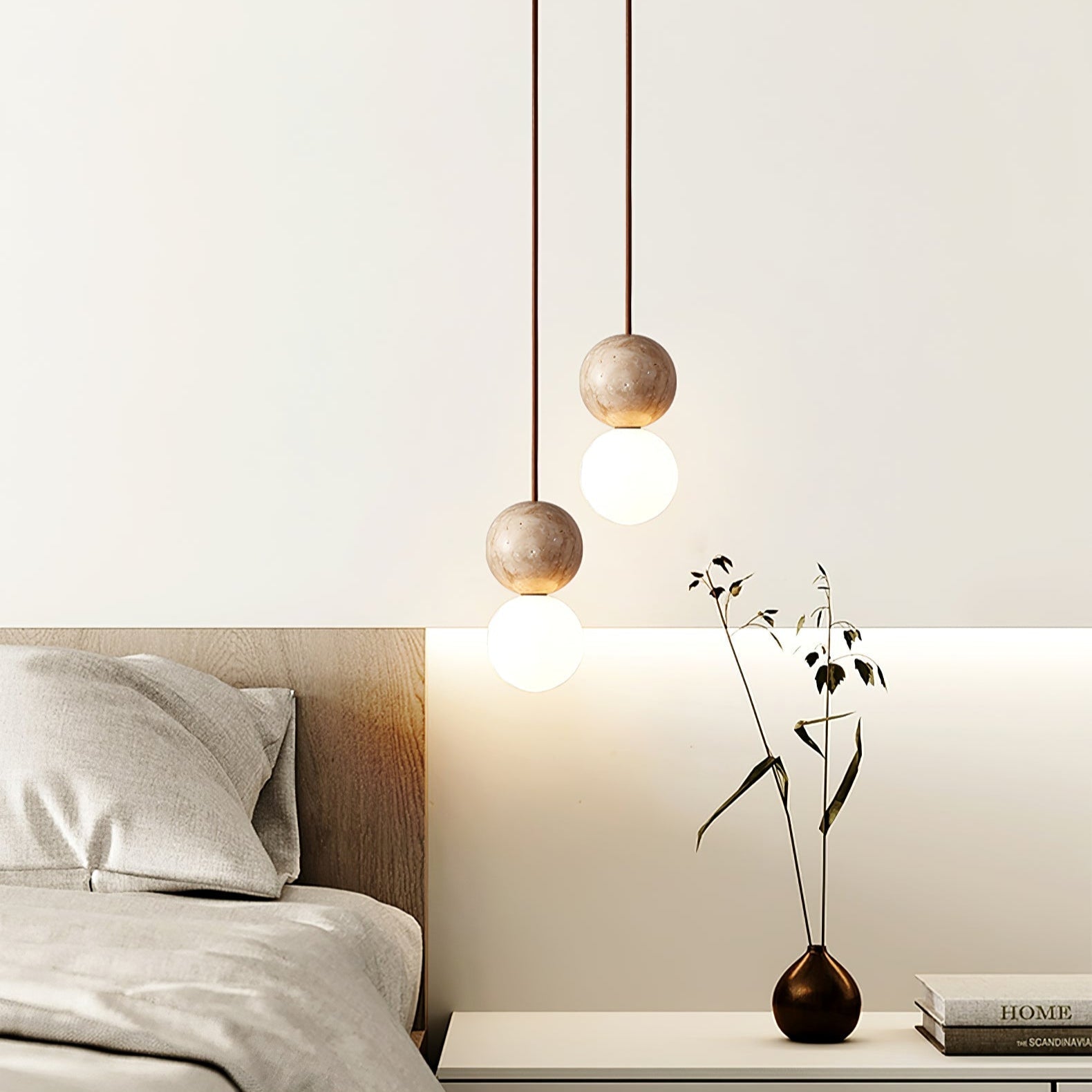 Luna Travertine Pendant Light - Neutralighting