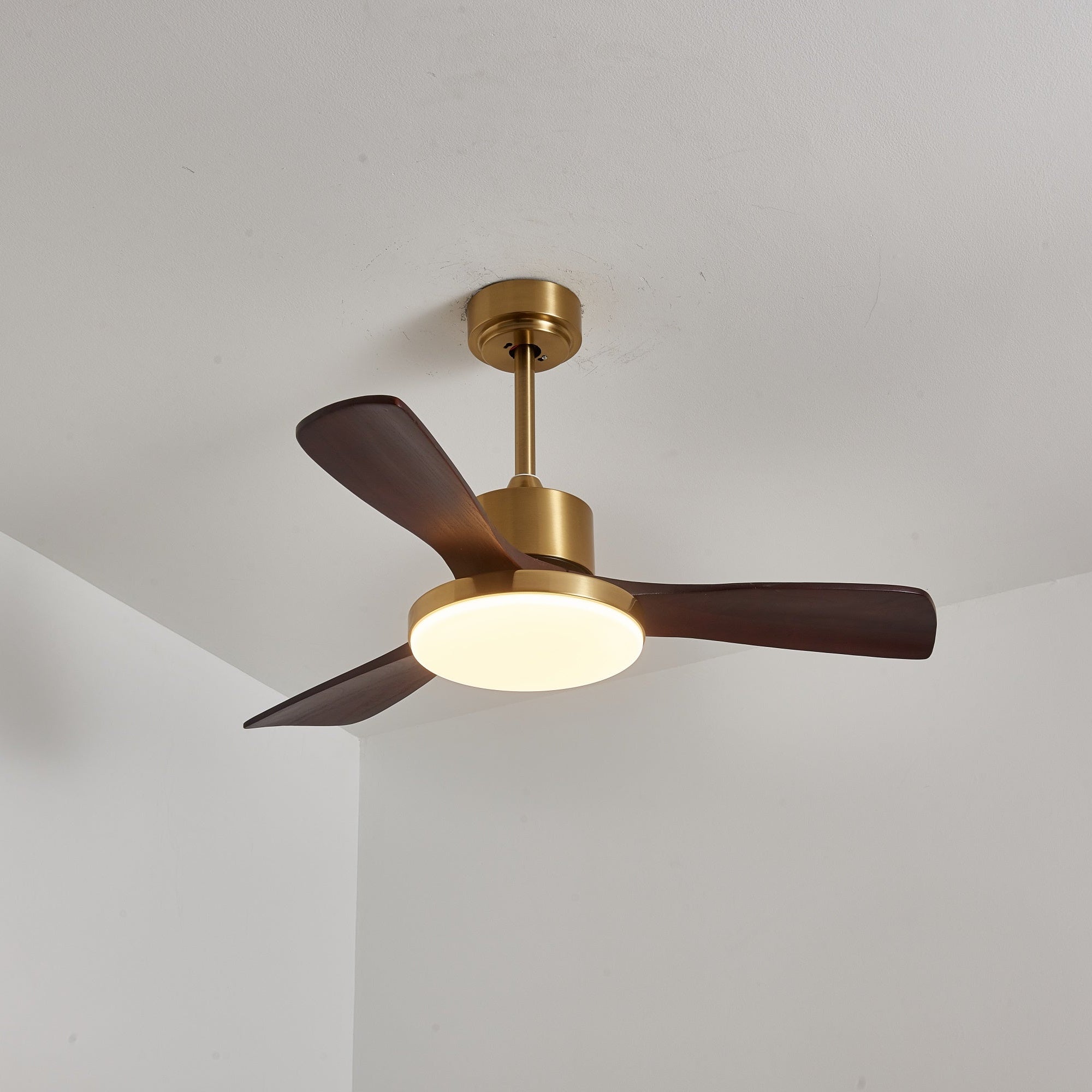 Abmessungen des Xen Modernen Deckenventilators mit Holz und Licht (Ø 106cm)