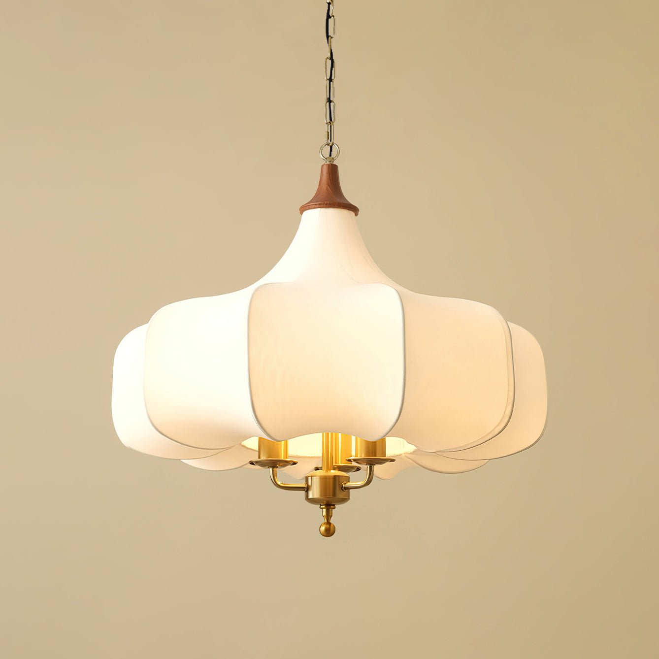 Fioren Stoff & Holz Pendelleuchte-Letslighting