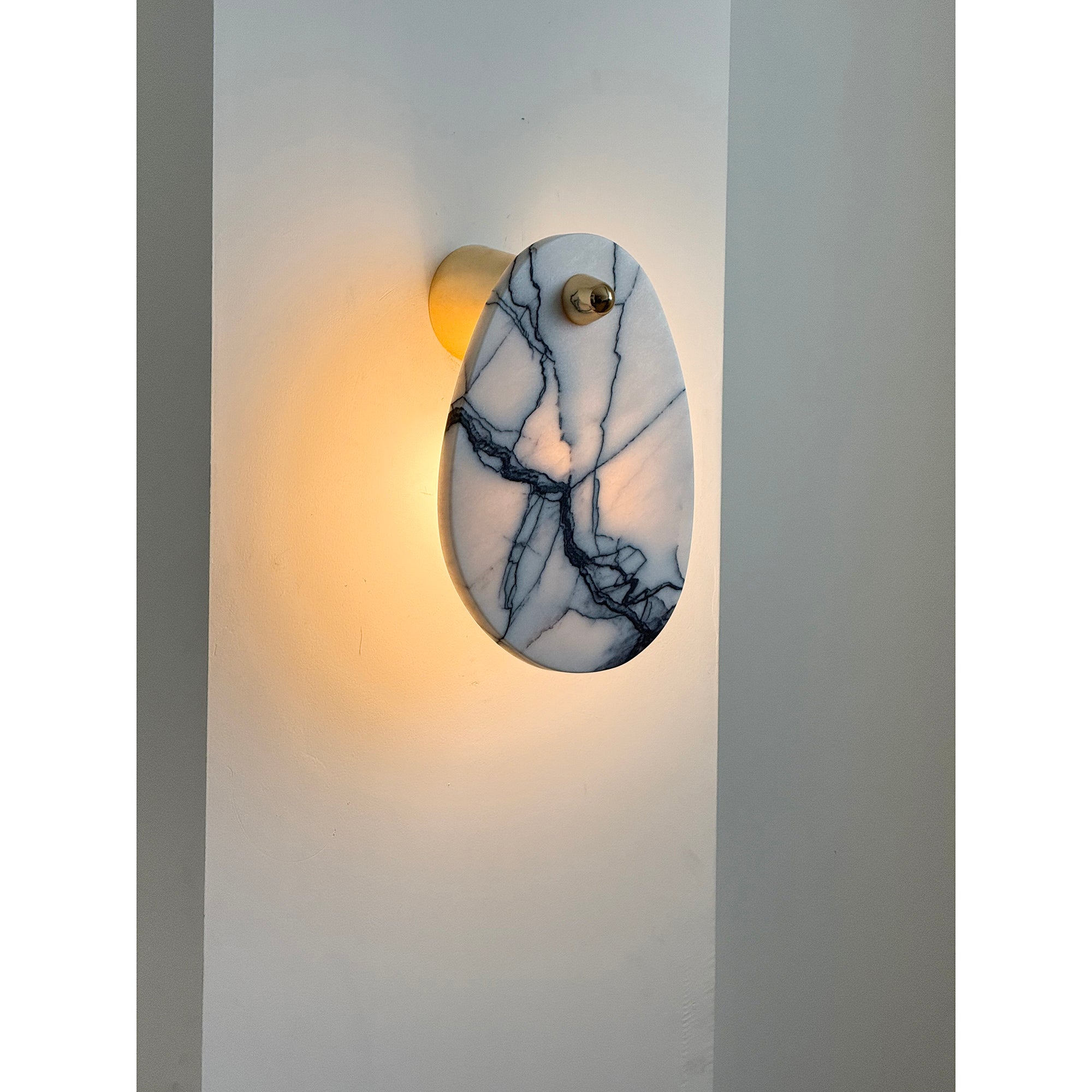Norduvys Modern Luxurious Metal Marble Wall Lamp - Letslighting