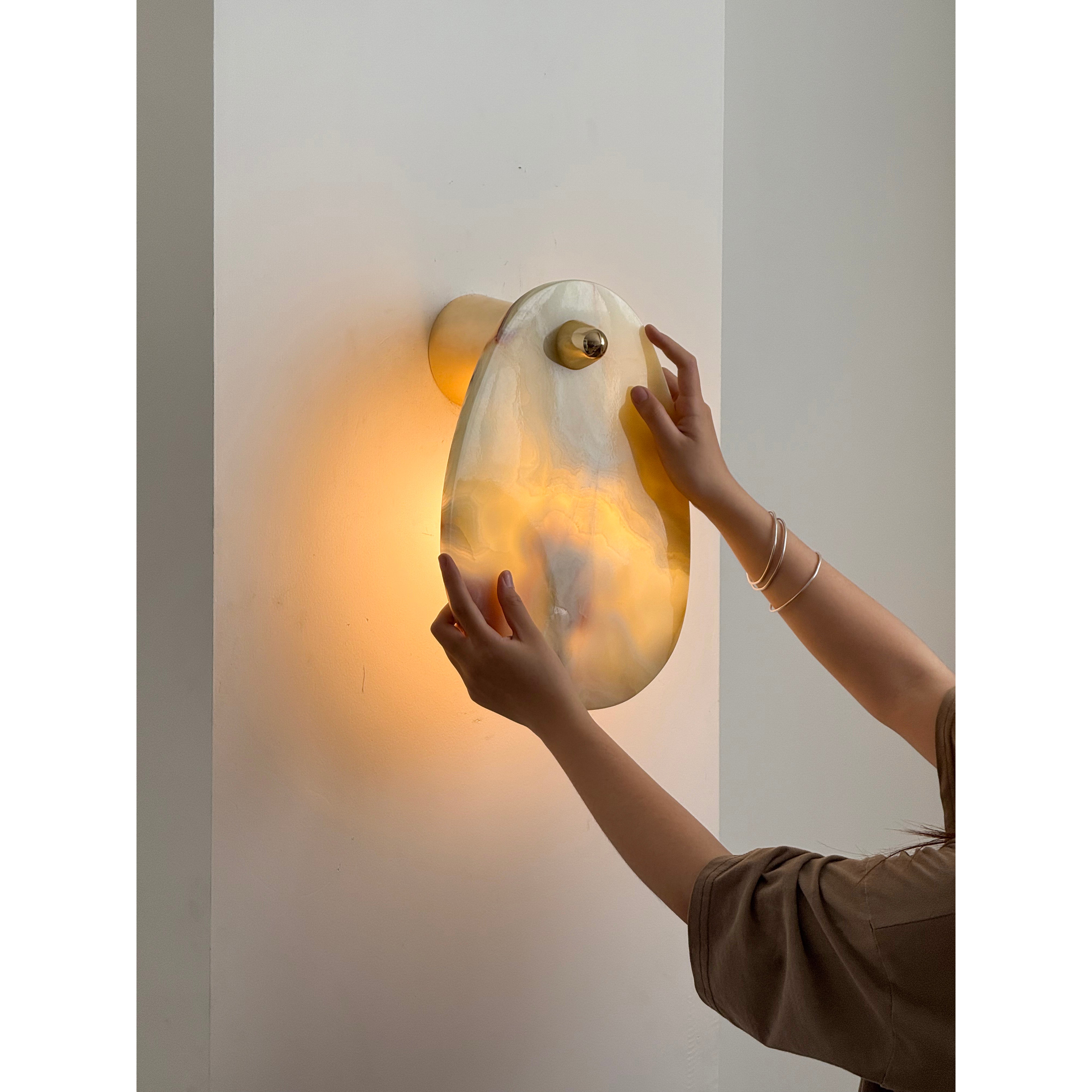 Norduvys Modern Luxurious Metal Marble Wall Lamp - Letslighting