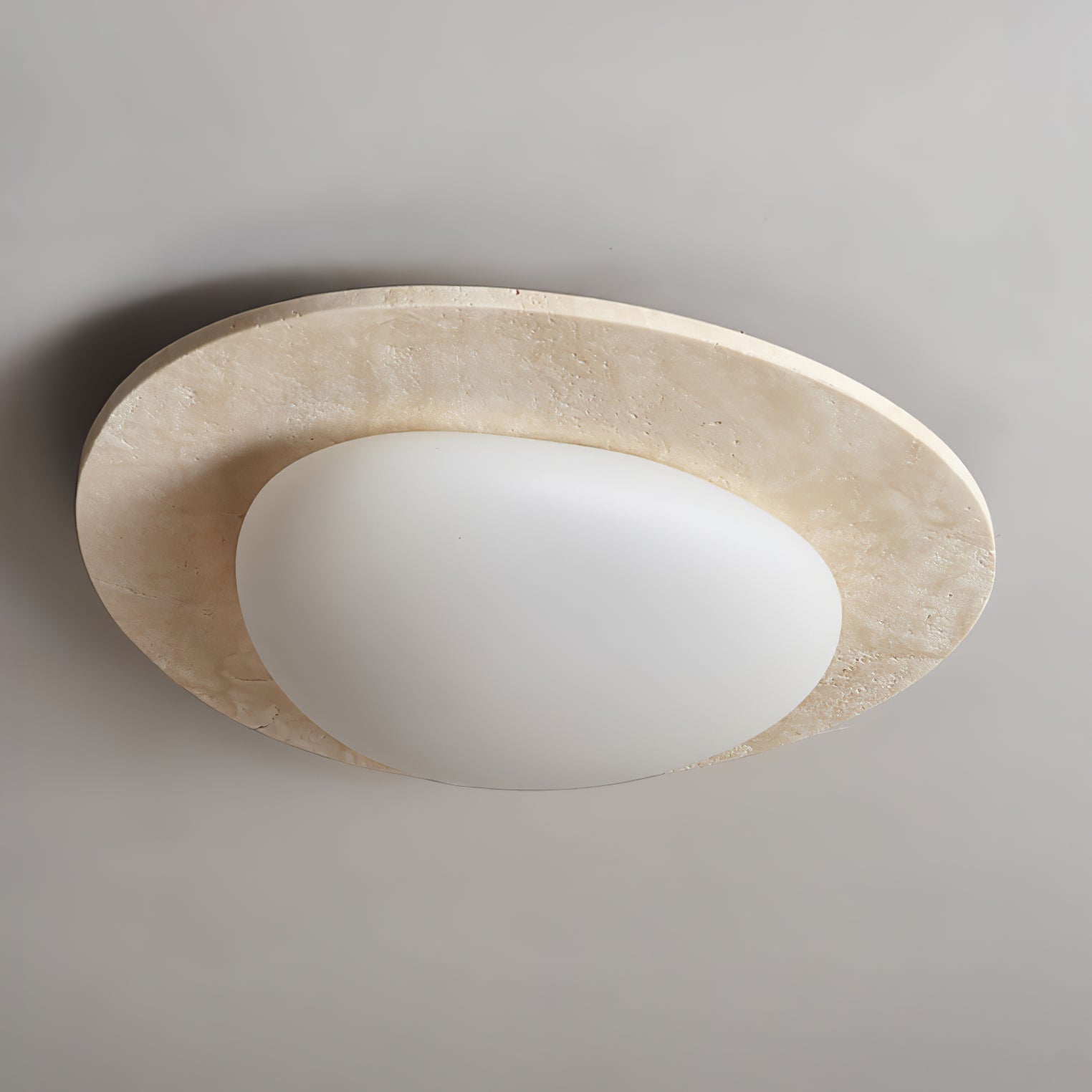 Orlaeisra Circular Travertine Ceiling Light - Neutralighting