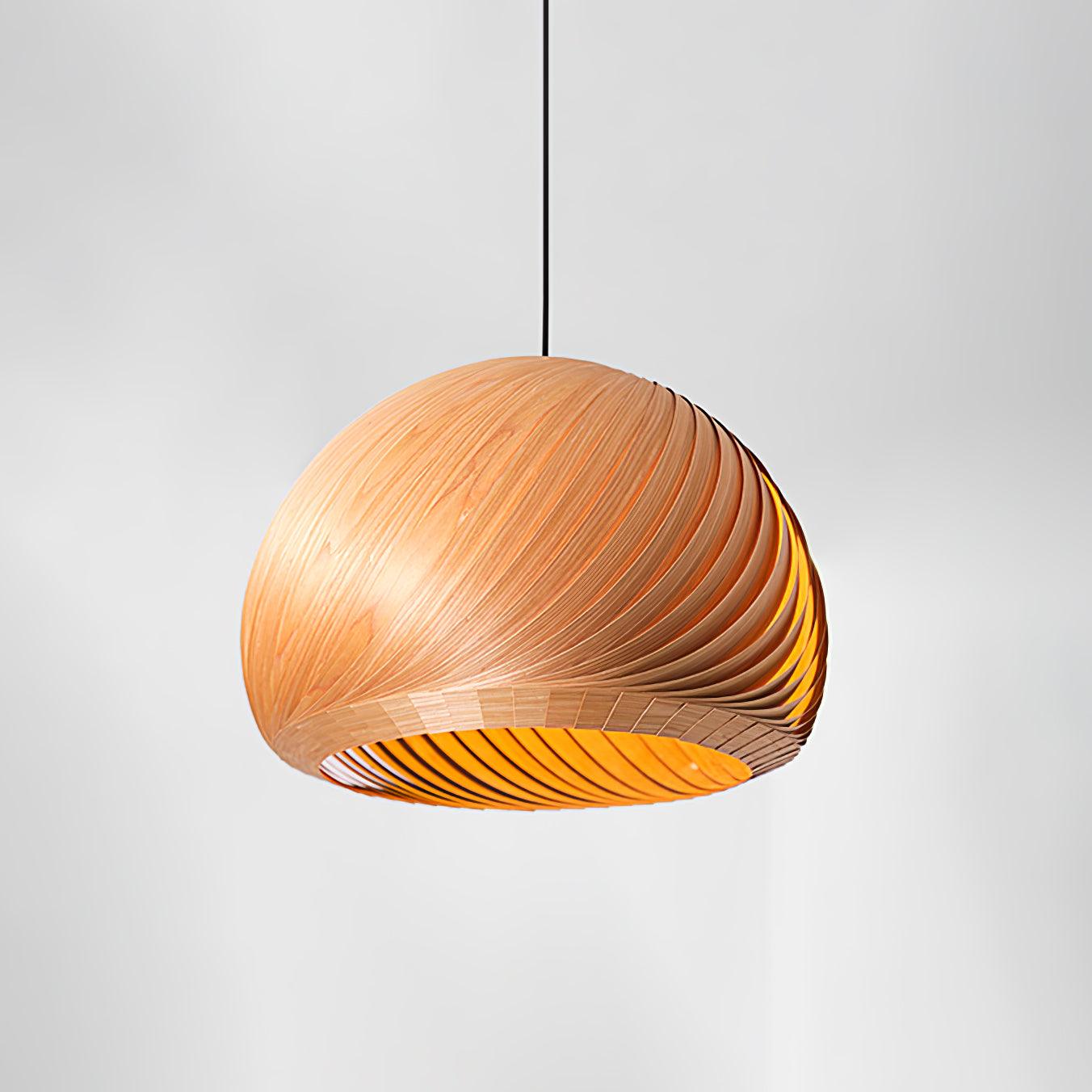 Spiral Vintage Holz Pendelleuchte-Letslighting