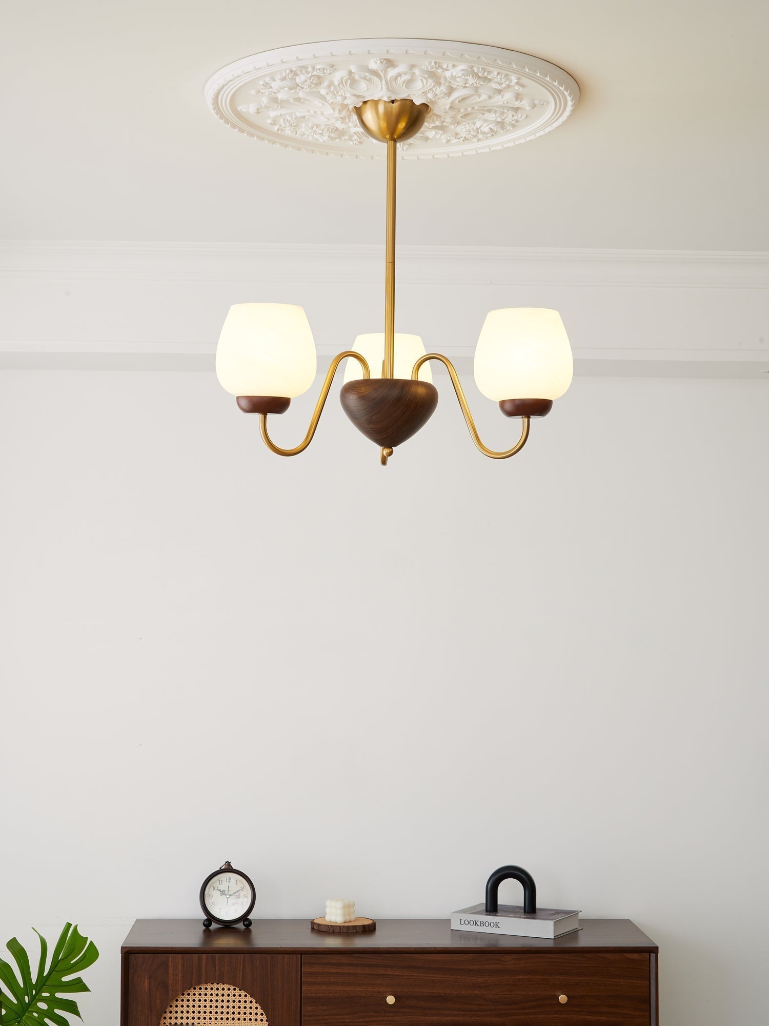 Sytheiel Premium Eleganz Holz Glas Kronleuchter-Letslighting