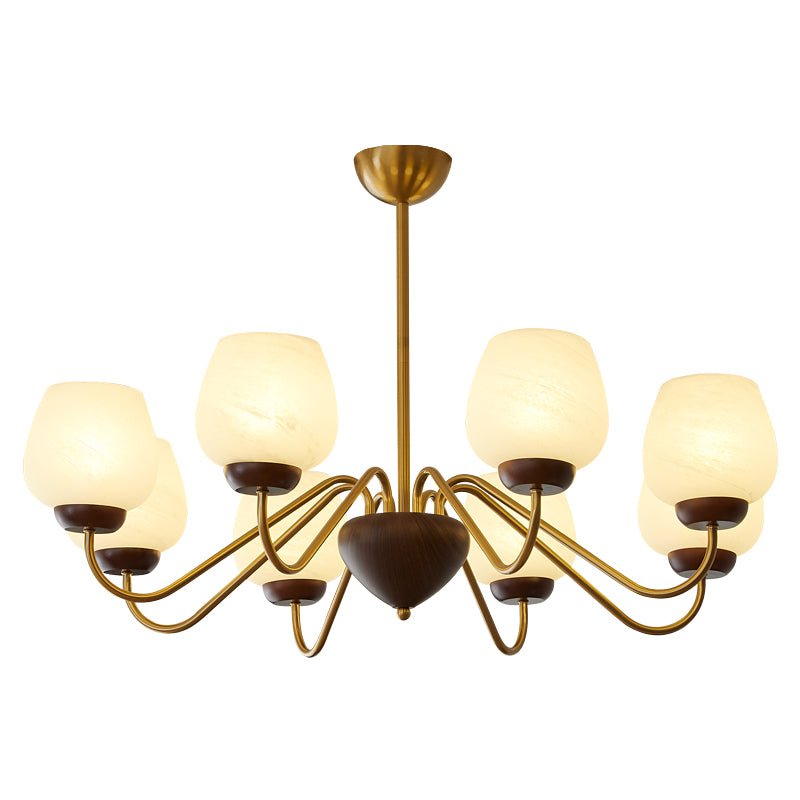 Sytheiel Premium Eleganz Holz Glas Kronleuchter-Letslighting