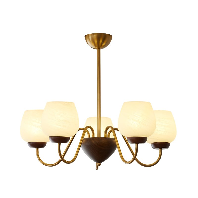 Sytheiel Premium Eleganz Holz Glas Kronleuchter-Letslighting