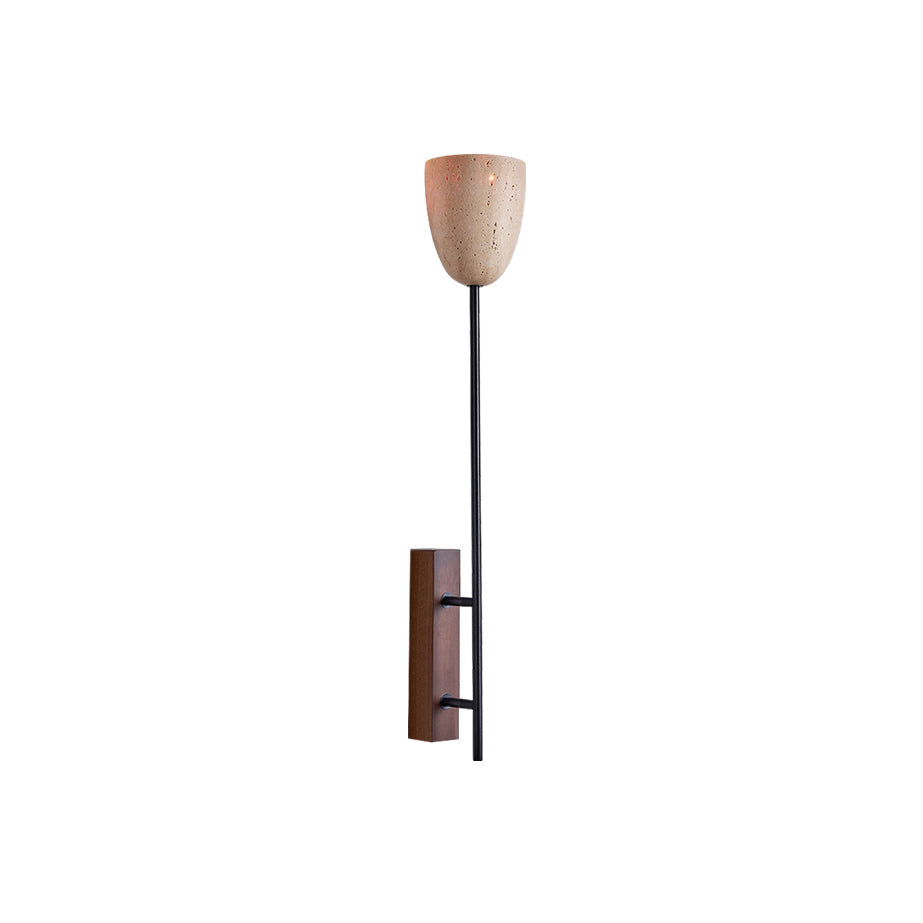 Kvennuvyo Modern Minimalist Walnut Metal Wood Wall Lamp - Letslighting