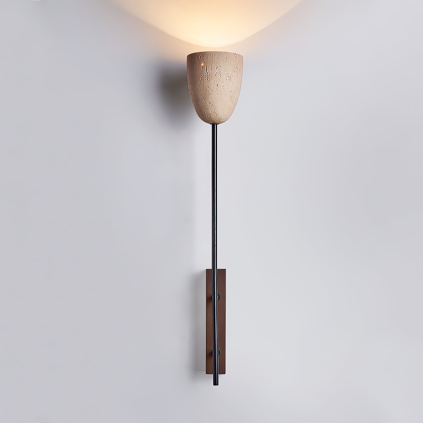 Kvennuvyo Modern Minimalist Walnut Metal Wood Wall Lamp - Letslighting