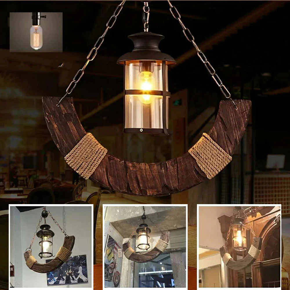 Epoch Designer LED Pendelleuchte Esszimmer/Wohnzimmer Metall/Holz