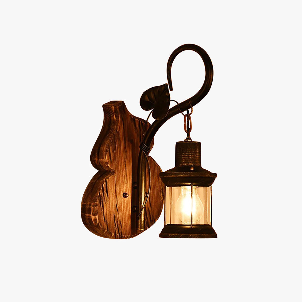 Epoch Wandlampe Cucurbits/Kerze Vintage, Holz/Metall, Esszimmer