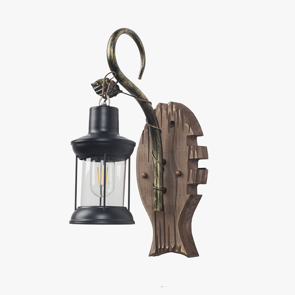Epoch Modern LED Wandleuchte Schwarz Esszimmer/Schlafzimmer Holz