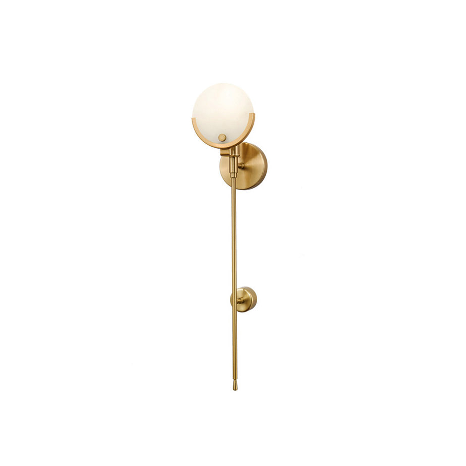 Bravi Wandleuchte aus Messing mit Alabaster