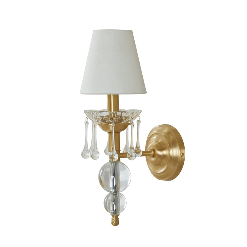 Qvistuvyh Postmoderne Luxus-Wandleuchte aus Stoff und Kristall-Letslighting