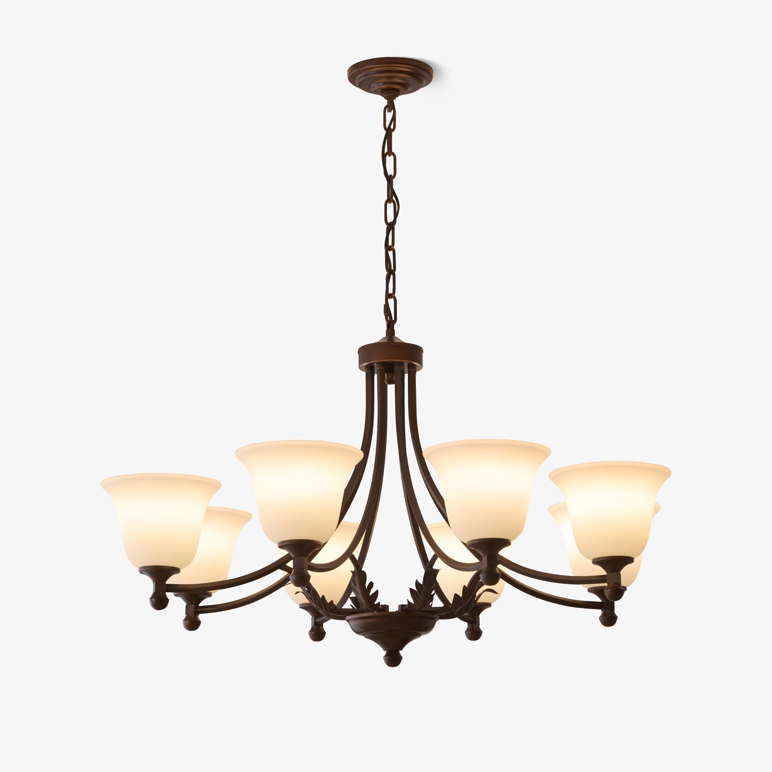 Elorira Traditioneller Eleganter Kronleuchter aus Bloom-Glas-Letslighting