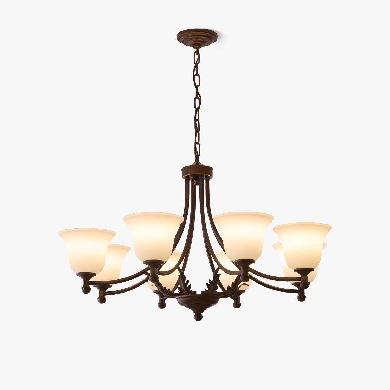 Elorira Traditioneller Eleganter Kronleuchter aus Bloom-Glas-Letslighting